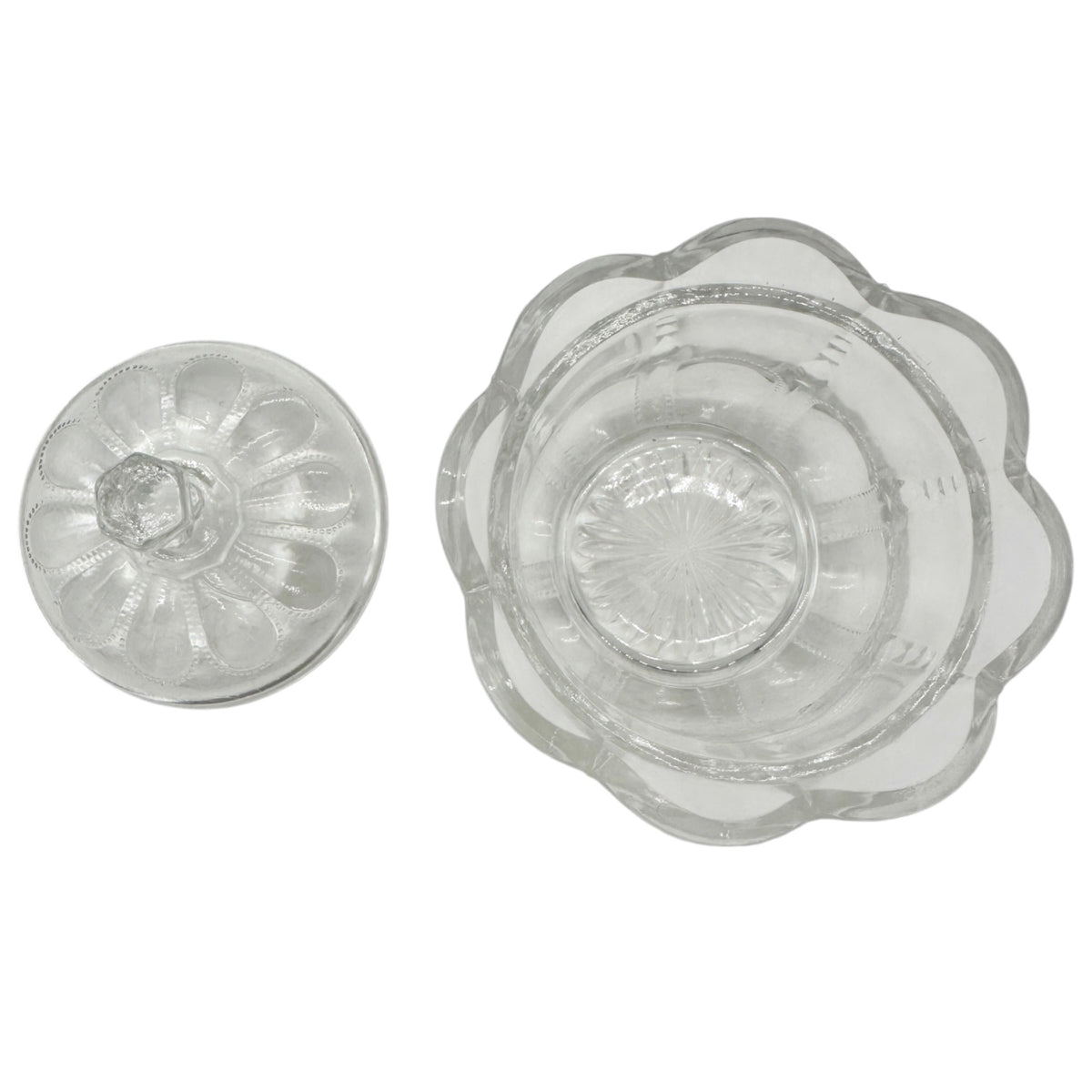 Michigan No 15077 3 Pc Clear Glass Childrens Tableware Set Creamer Sugar Spooner