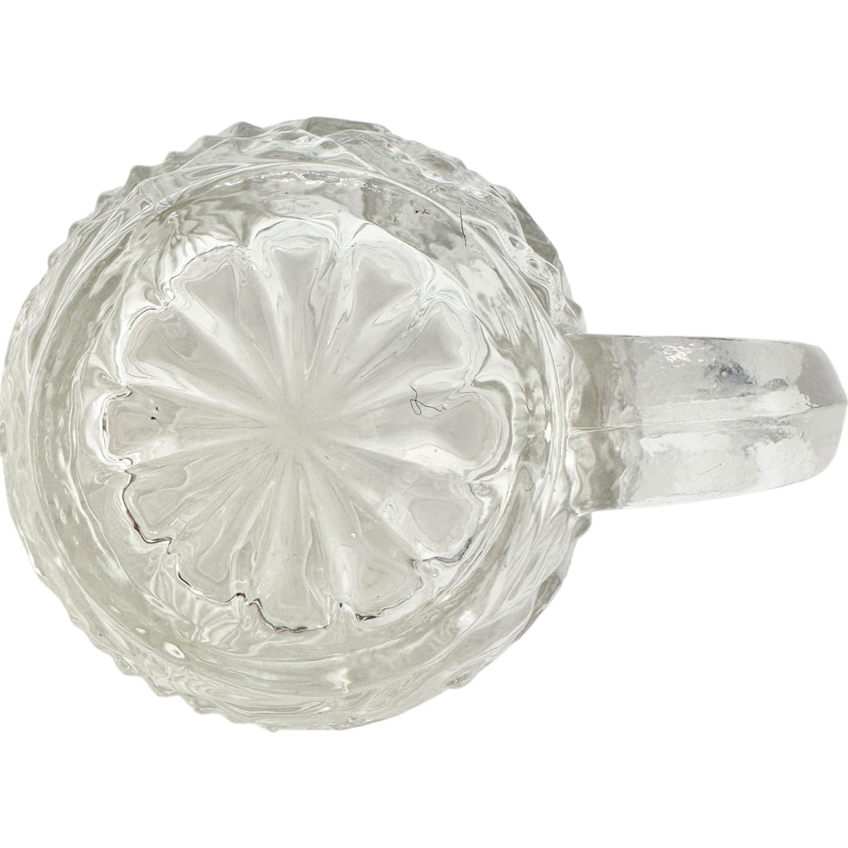 Rex Fancy Cut Punch Bowl With 7 Cups Childrens Tableware EAPG Clear Glass 4.5"H