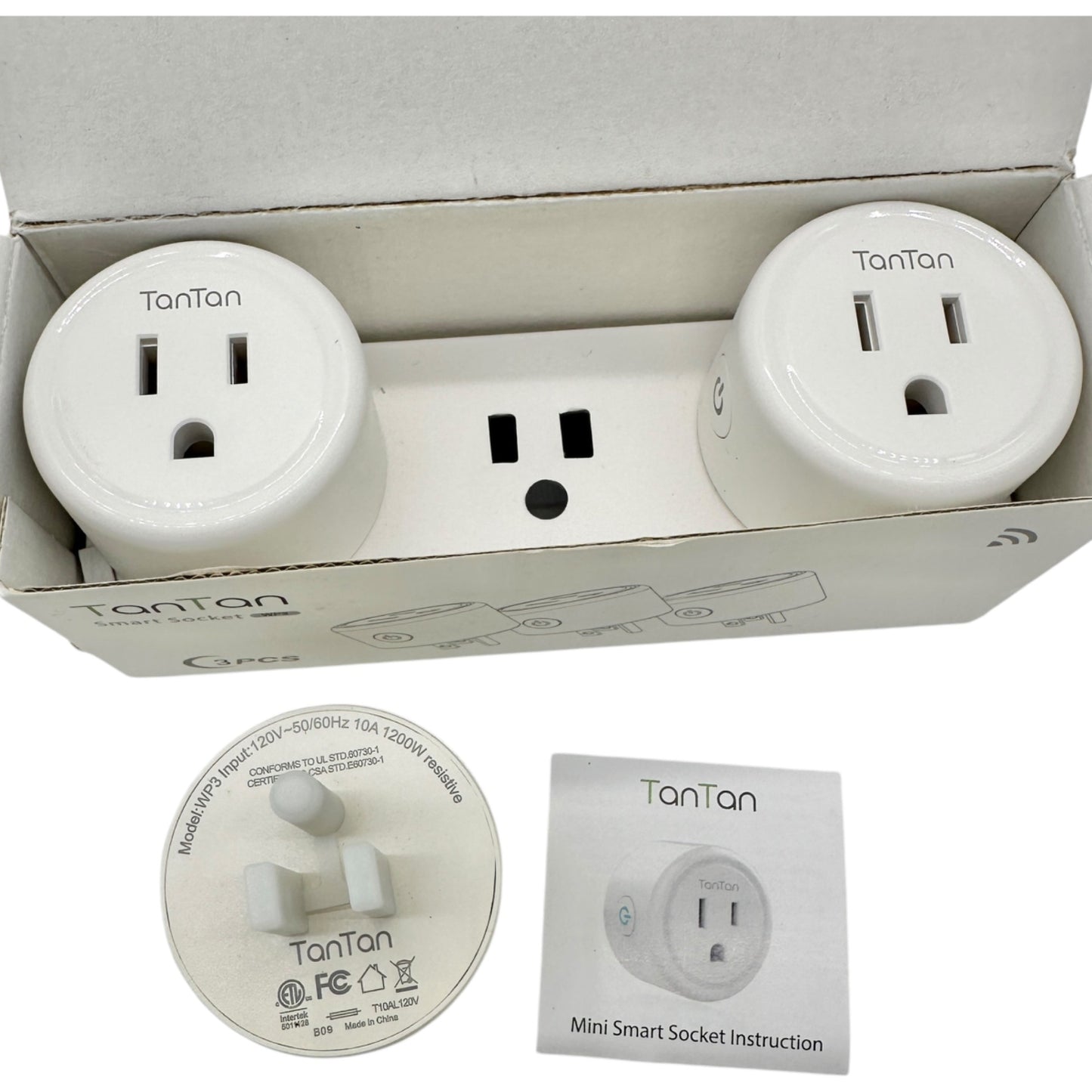 TanTan Smart Socket 3PCS WiFi Plug With App Control WP3 Model 10A Max 100-240V