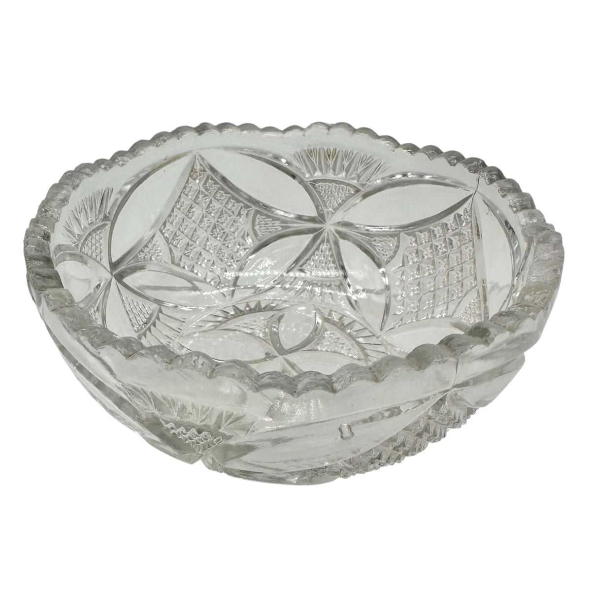 Pattee Cross Master Berry Bowl Childrens Tableware Etched EAPG 4" Diameter