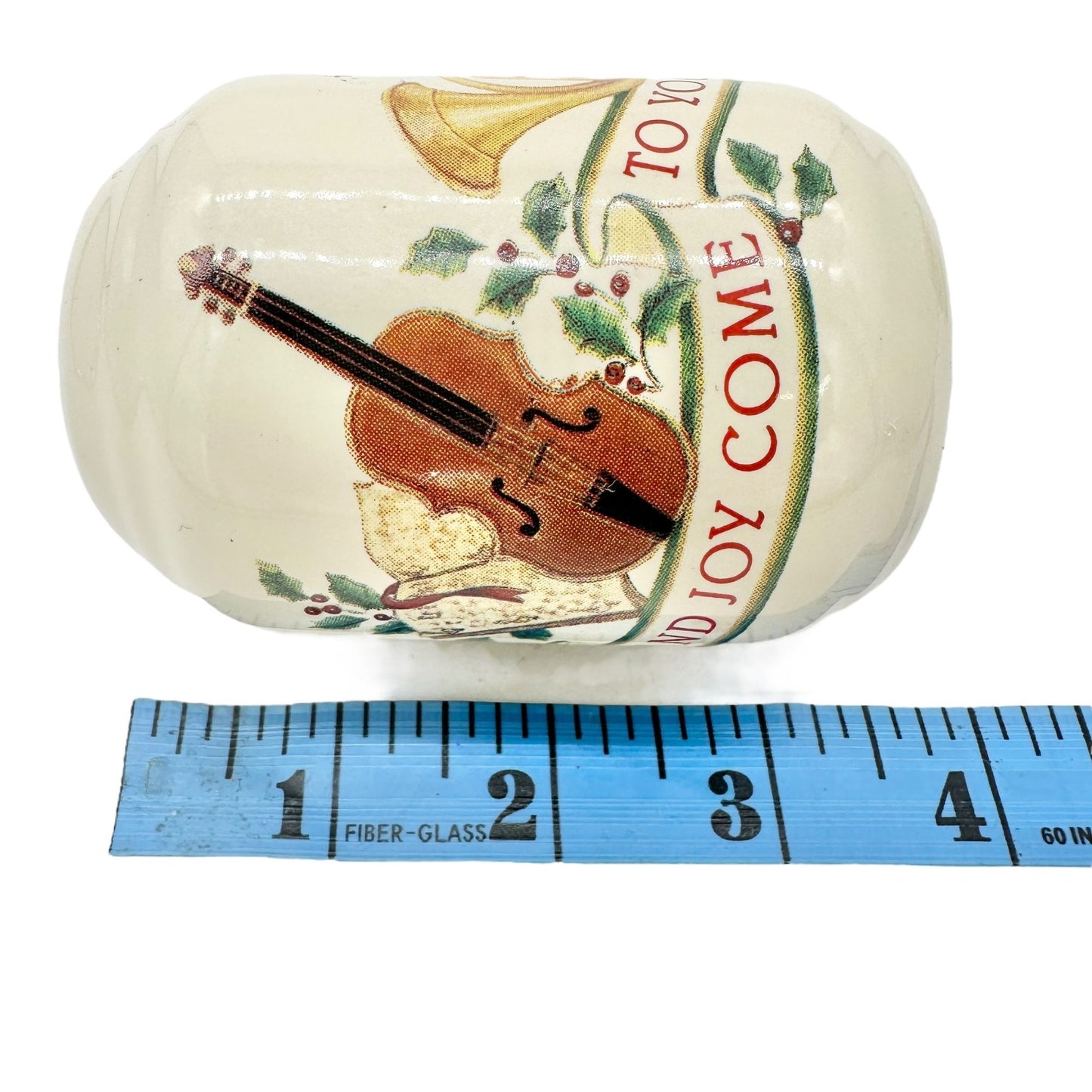 Christmas Holiday Salt Pepper Shaker Set Musical Theme Love And Joy Come To You