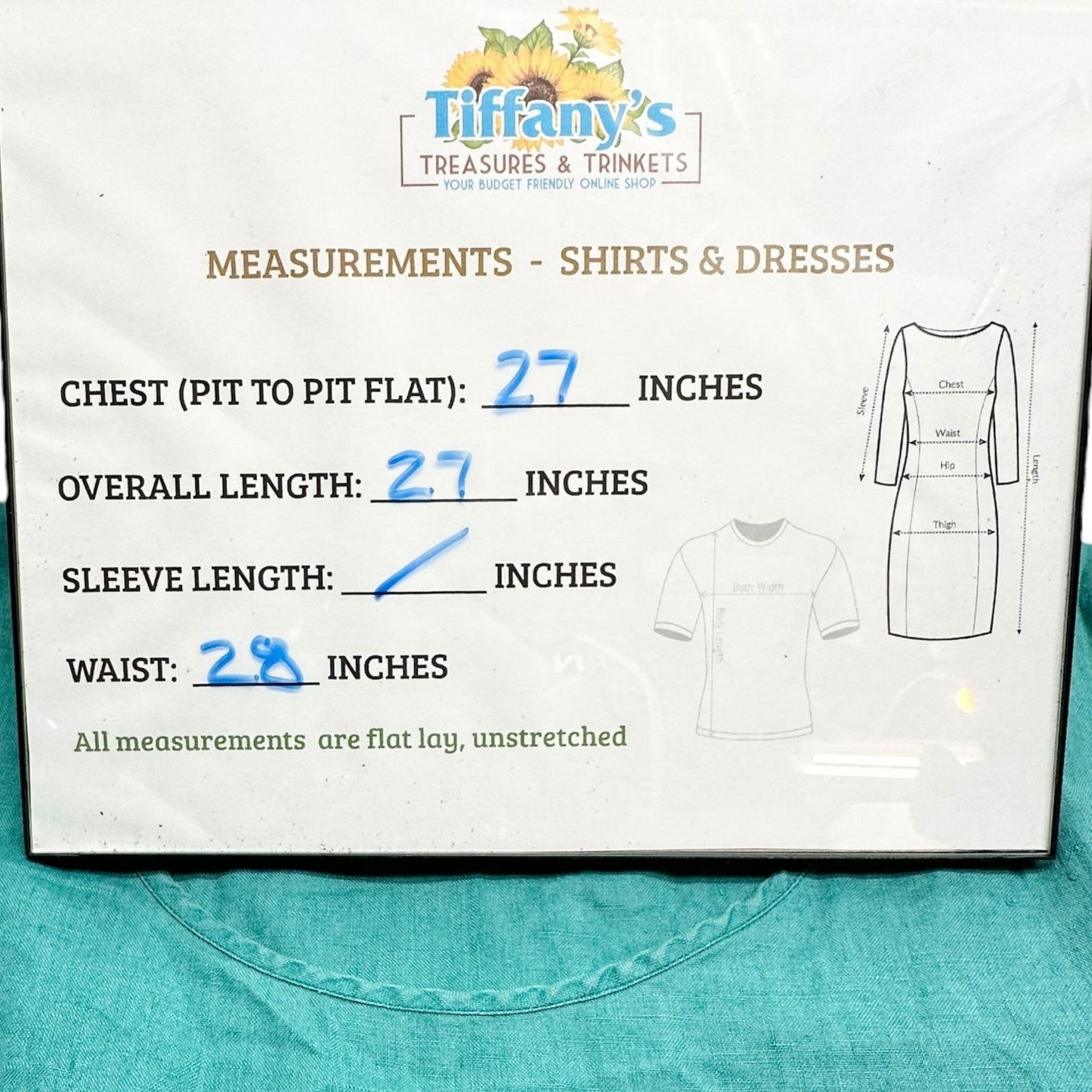 Silk Club Tank Top Womens 3X Teal Green Washable Linen Lightweight Sleeveless
