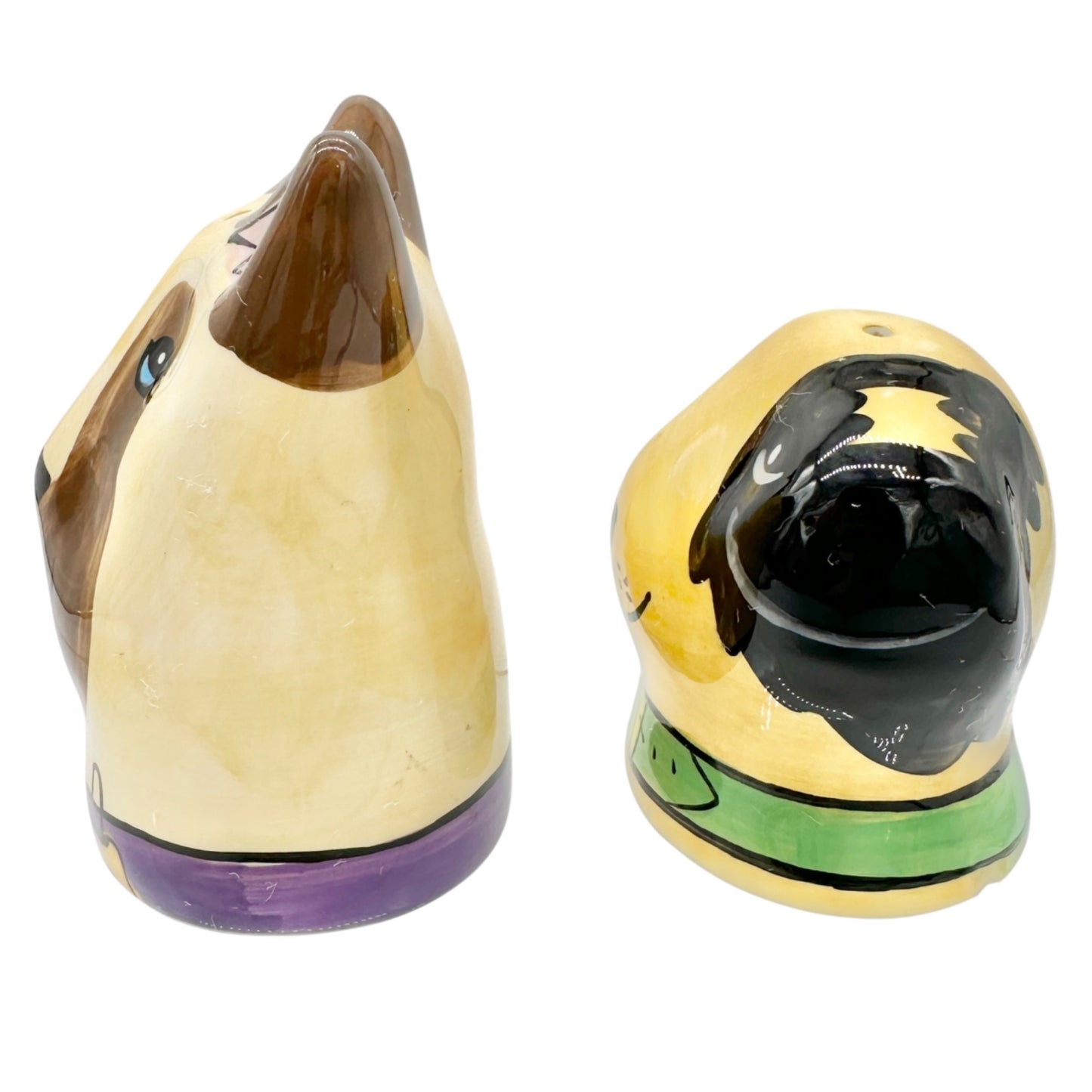 Hand-Painted Ceramic Dog Salt and Pepper Shakers Fun Collectible Tableware