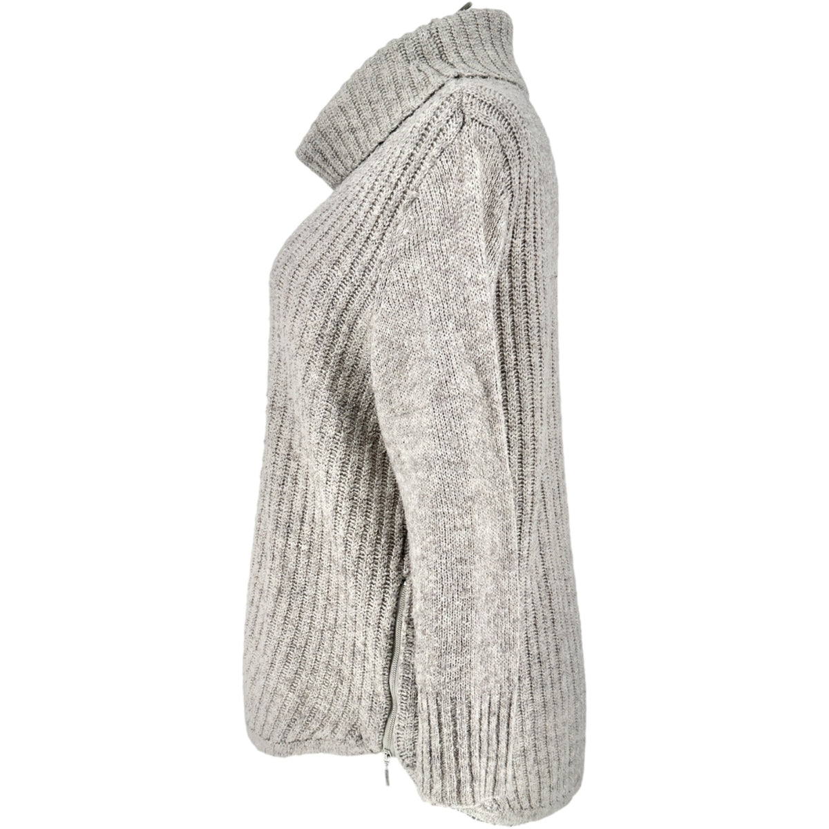 db Established 1962 Cowl Neck Sweater Womens 2X with Side Zippers Light Gray LS