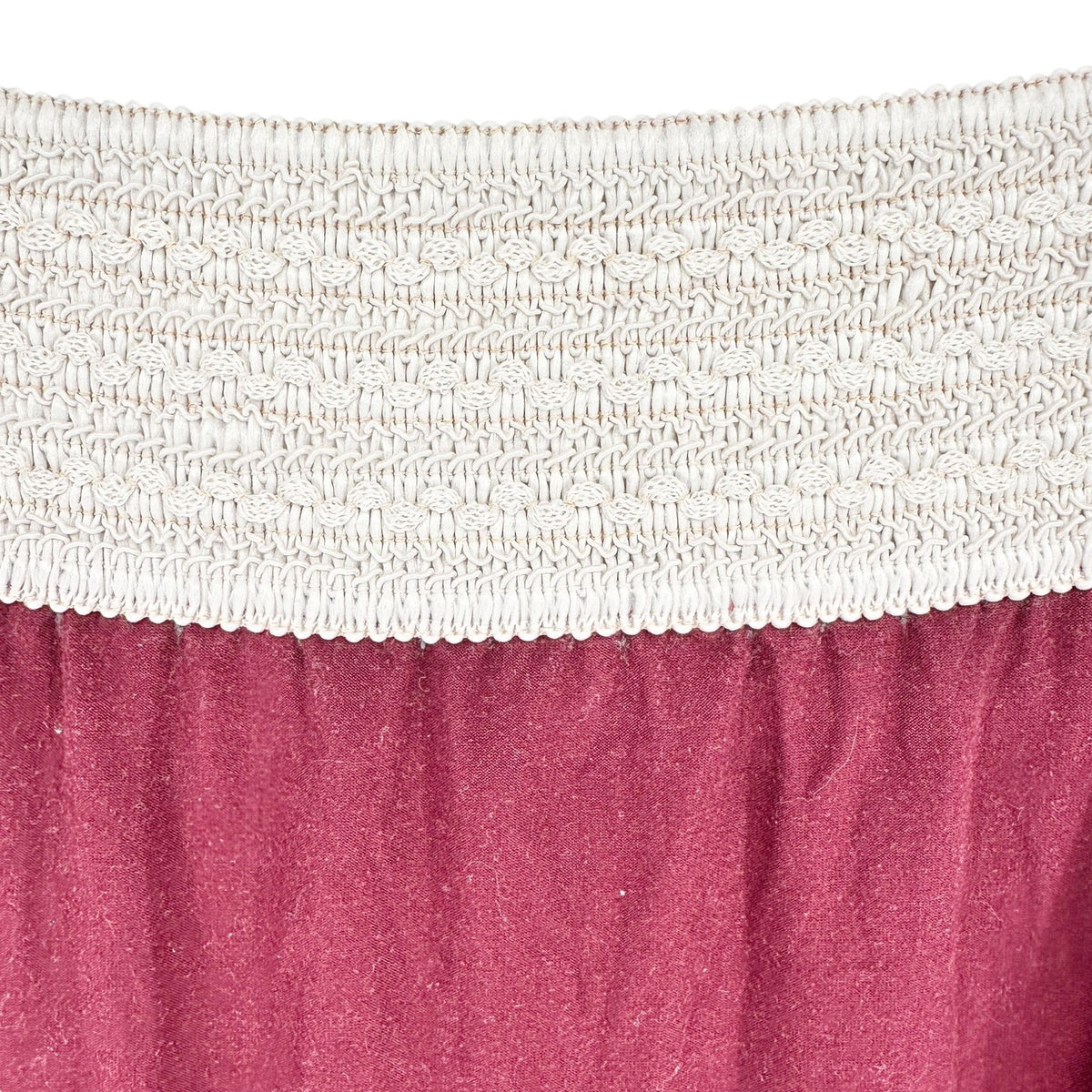 No Boundaries Maxi Skirt Womens S 3-5 Burgundy Smocked Waistband and Front Slits