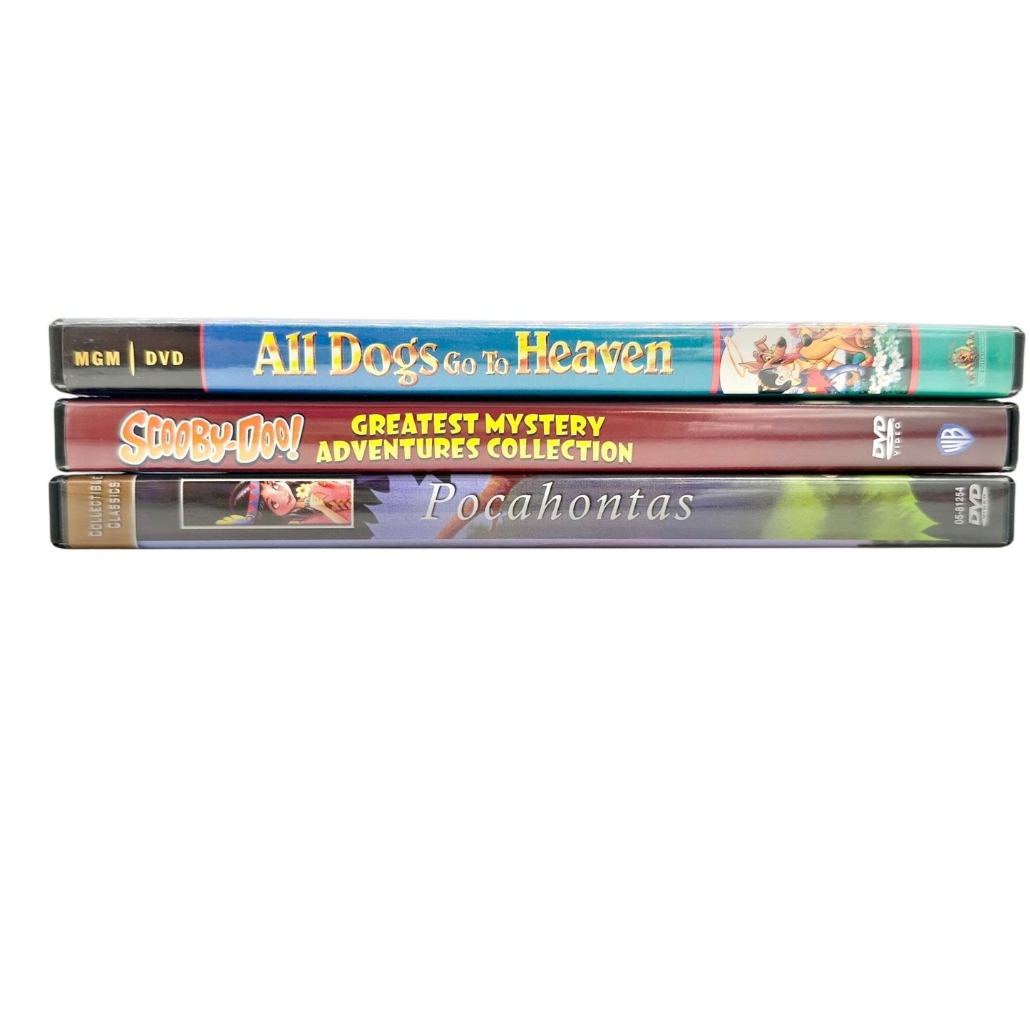 Set of 3 DVDs All Dogs Go To Heaven Scooby-Doo Pocahontas Kids Family Movies