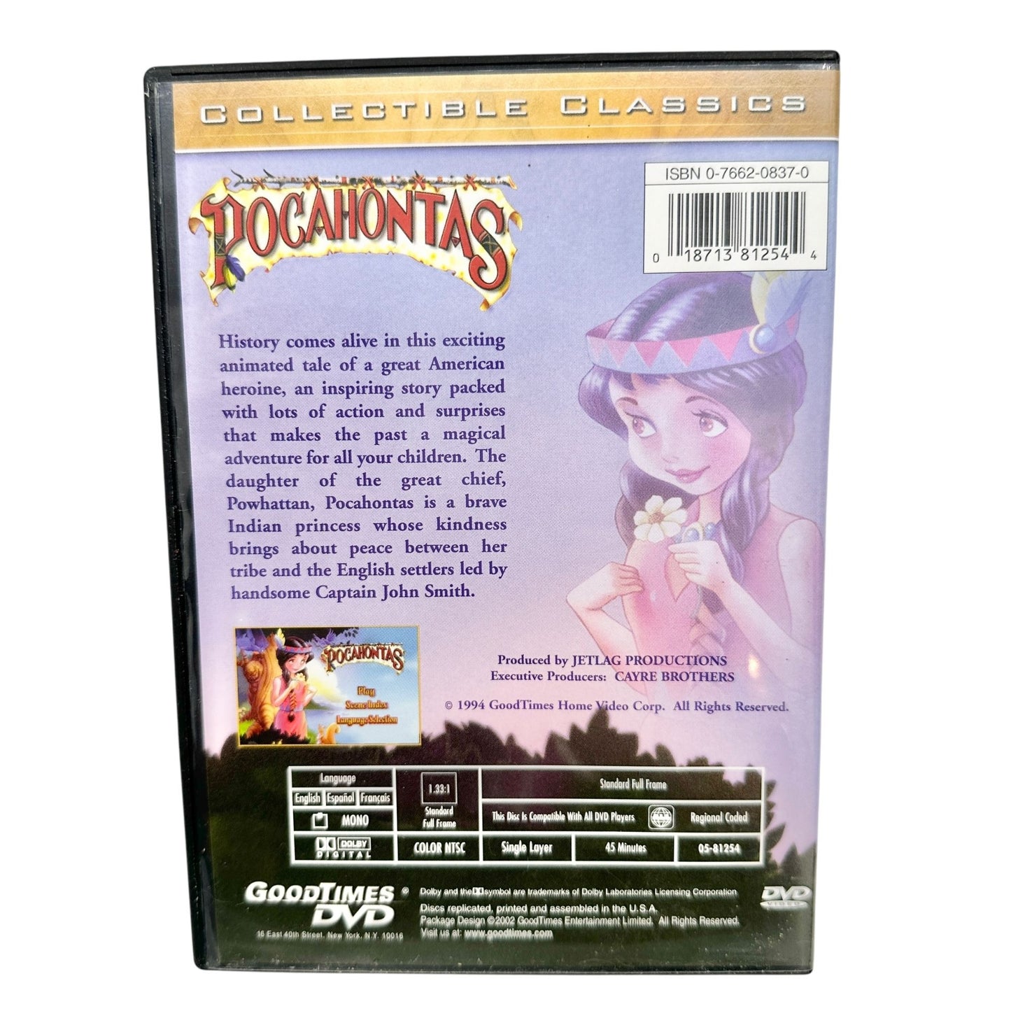 Set of 3 DVDs All Dogs Go To Heaven Scooby-Doo Pocahontas Kids Family Movies