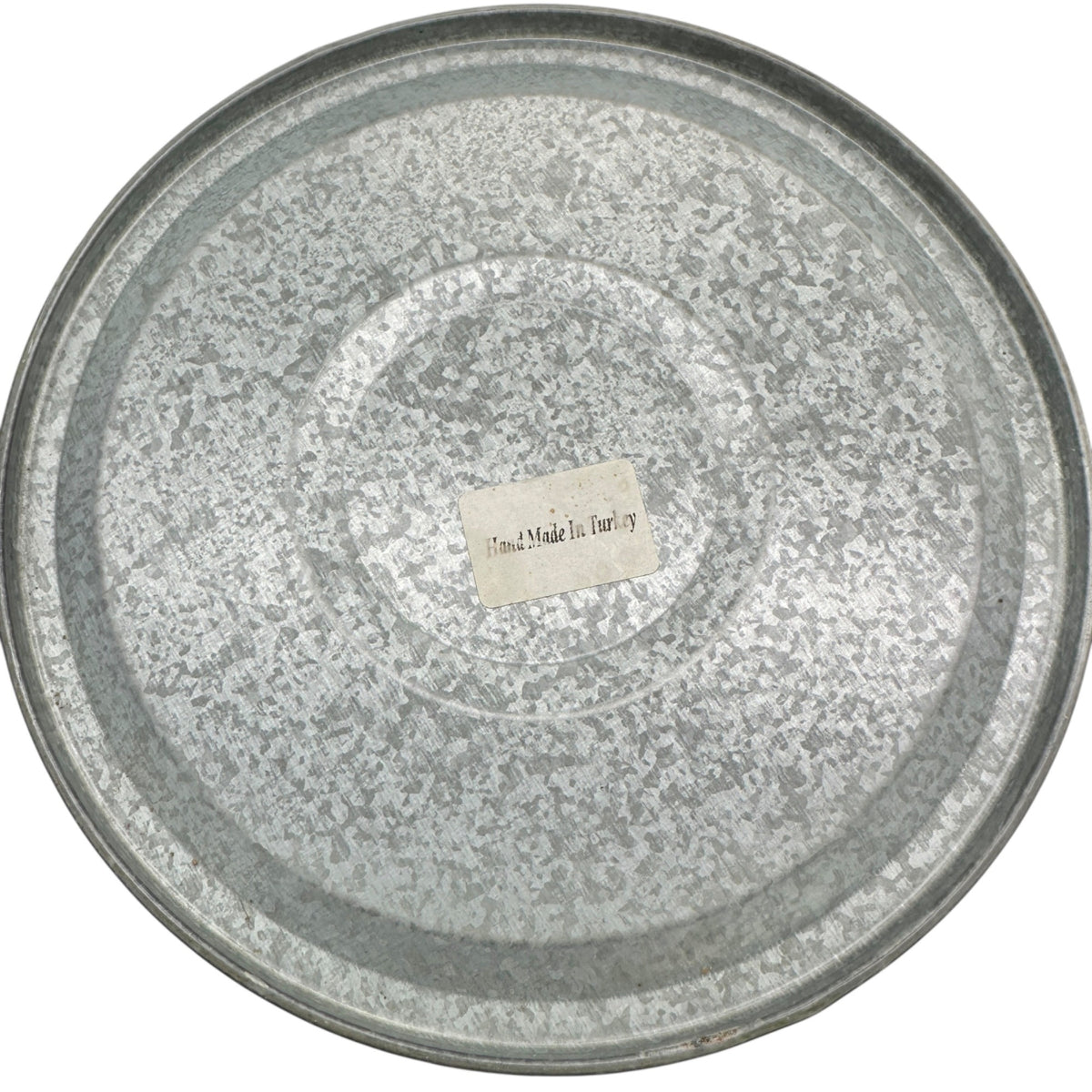Galvanized Metal Ice Bucket With Lid Wood Accent Handles Handcrafted In Turkey
