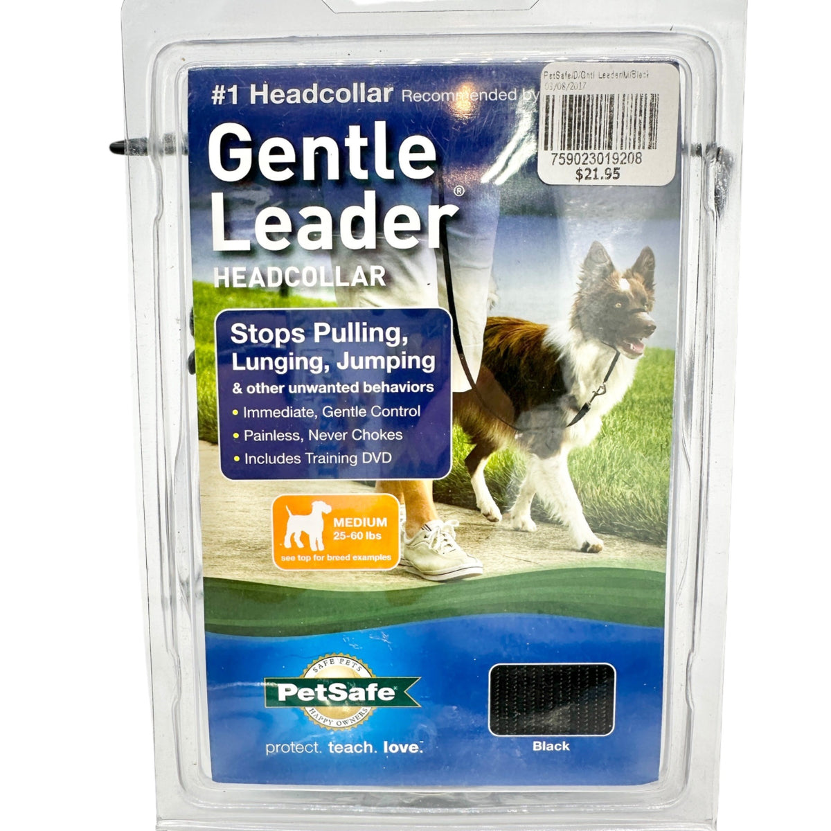 PetSafe Gentle Leader Headcollar For Dogs Medium Stops Pulling with Training DVD