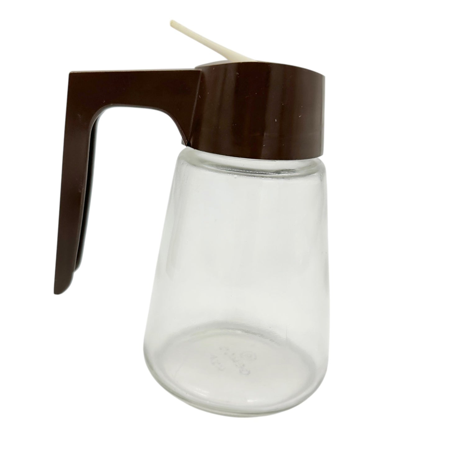 Vintage Gemco Syrup Dispenser and Nut Food Chopper with Brown Lids Glass Bodies