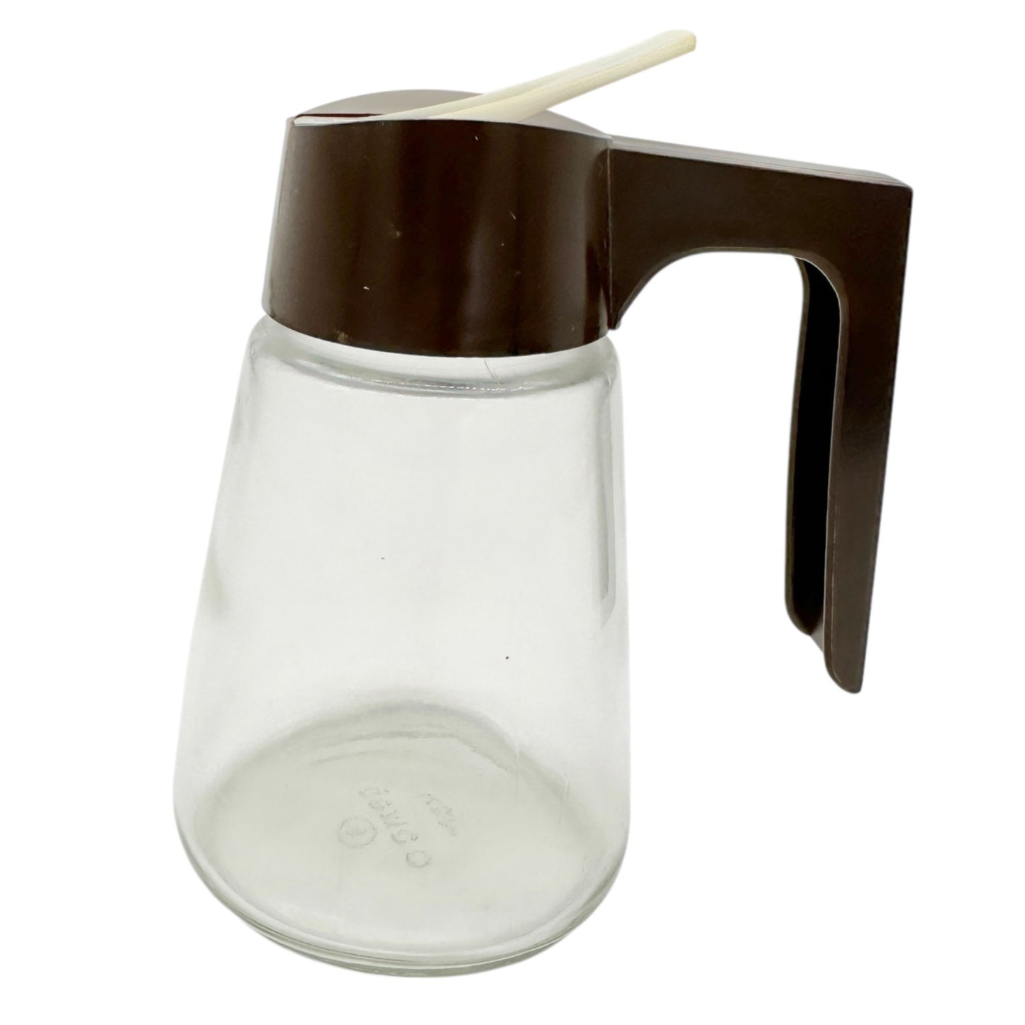Vintage Gemco Syrup Dispenser and Nut Food Chopper with Brown Lids Glass Bodies