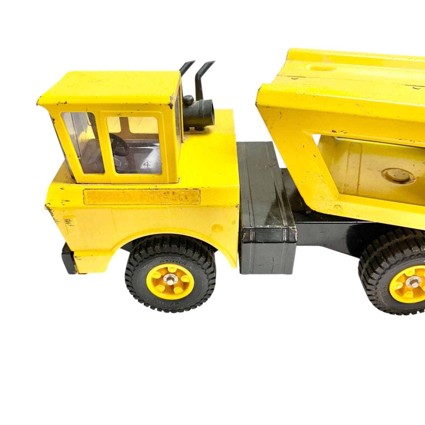 Vintage 1970s Tonka Yellow Metal Car Carrier Truck Toy 2pcs Working Parts