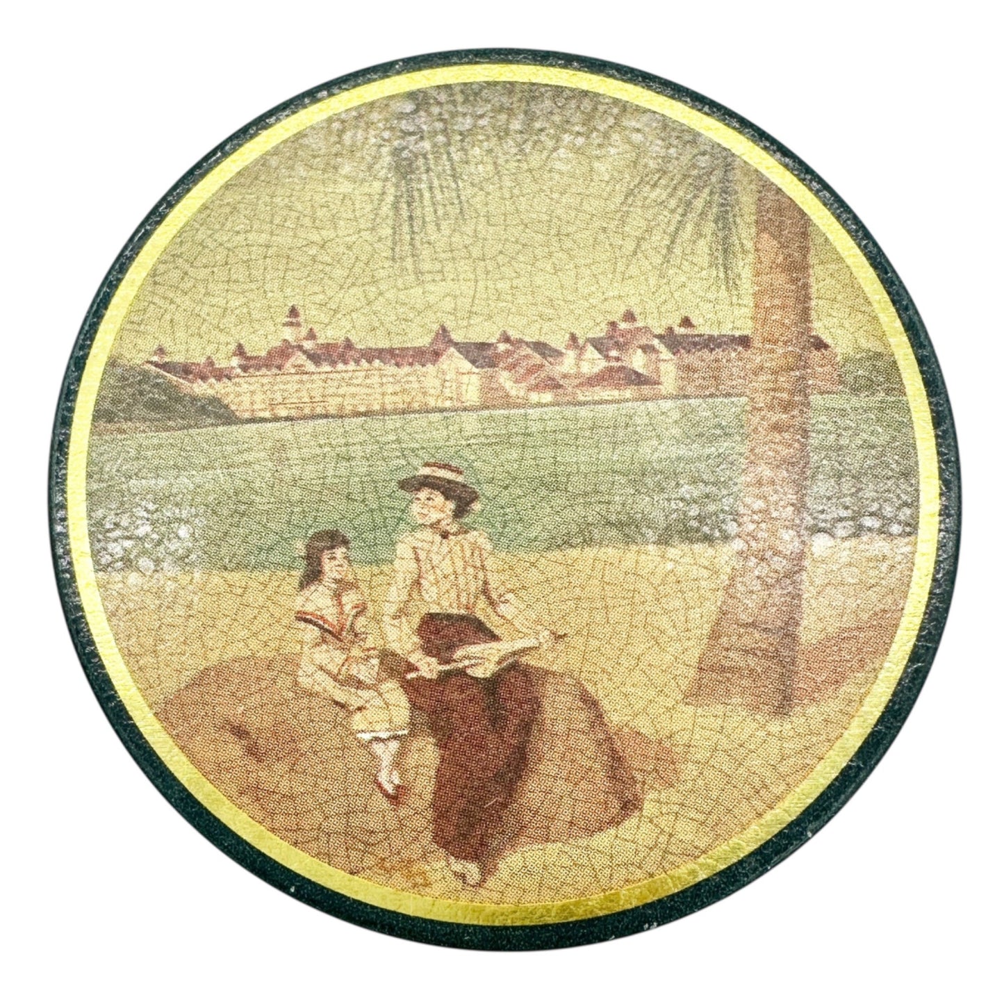 Vintage Rileys Toffee and Grand Floridian Notions Tins Beach Sailing Scenes Pair