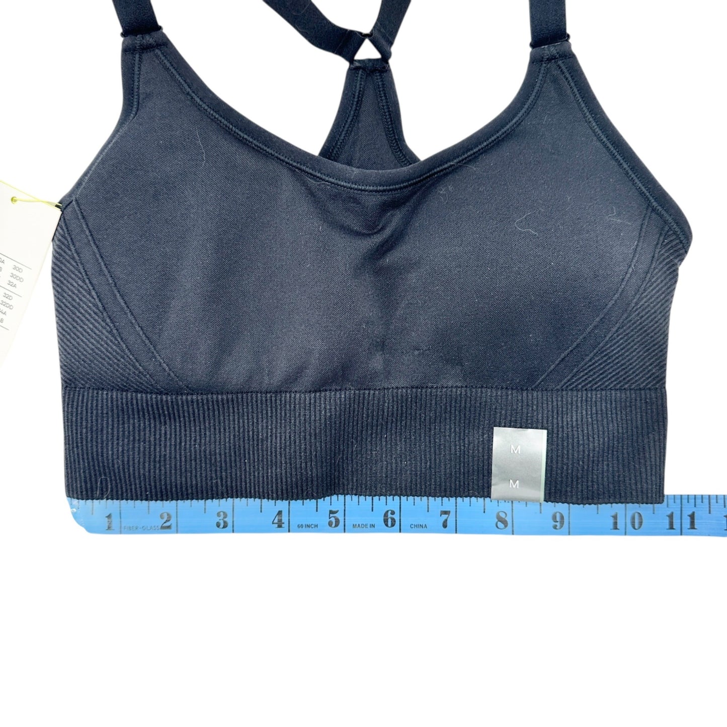 All In Motion Sports Bra Womens M Black Support Seamless Adjustable Straps NWT