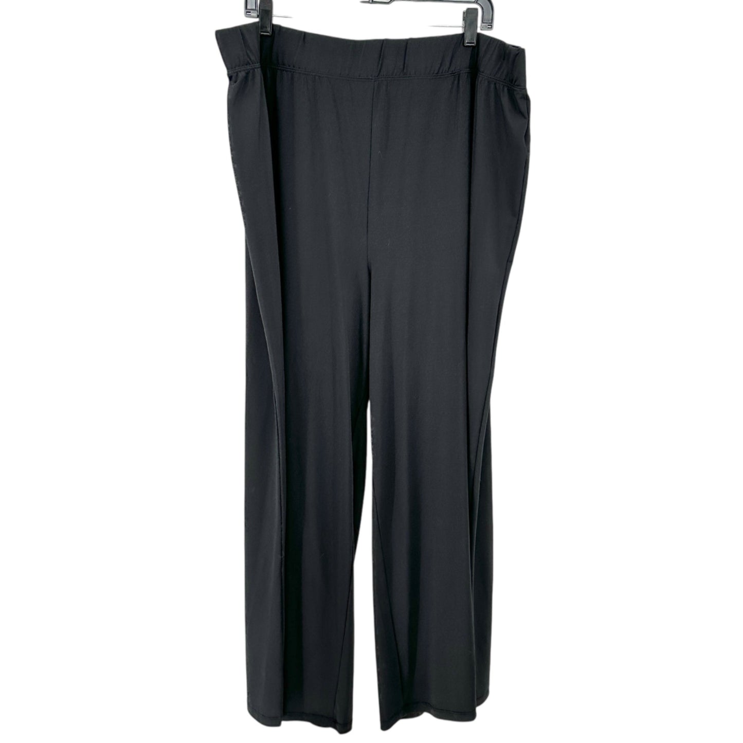Jessica London Pants Womens Size 26/28 Black Wide-Leg Pockets Professional Look