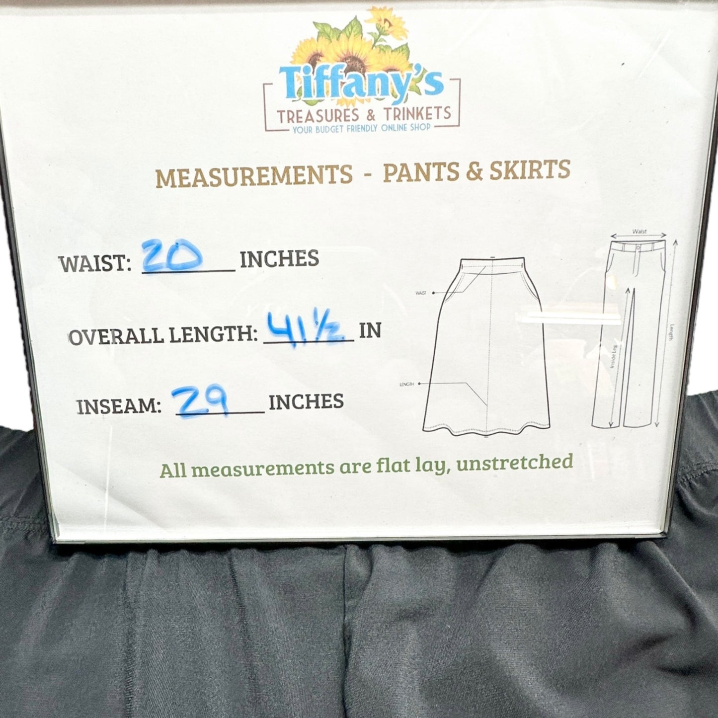 Jessica London Pants Womens Size 26/28 Black Wide-Leg Pockets Professional Look