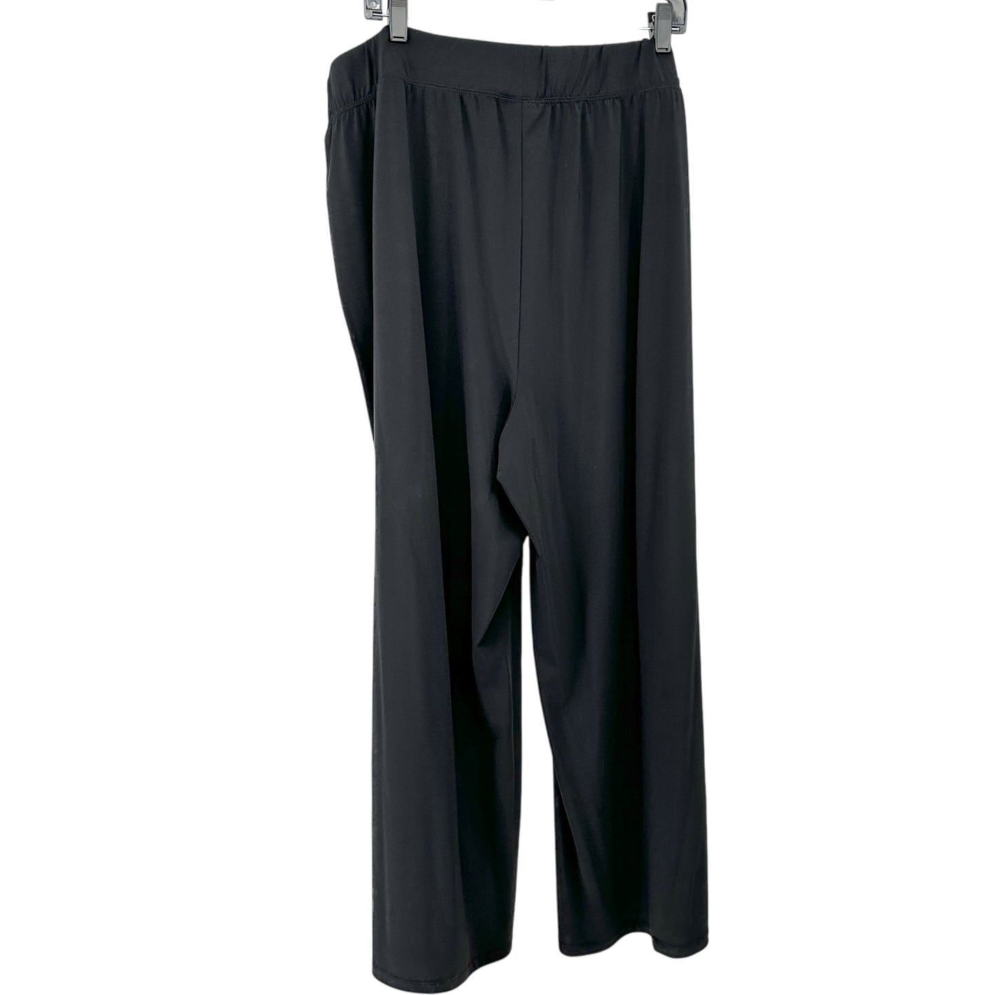 Jessica London Pants Womens Size 26/28 Black Wide-Leg Pockets Professional Look