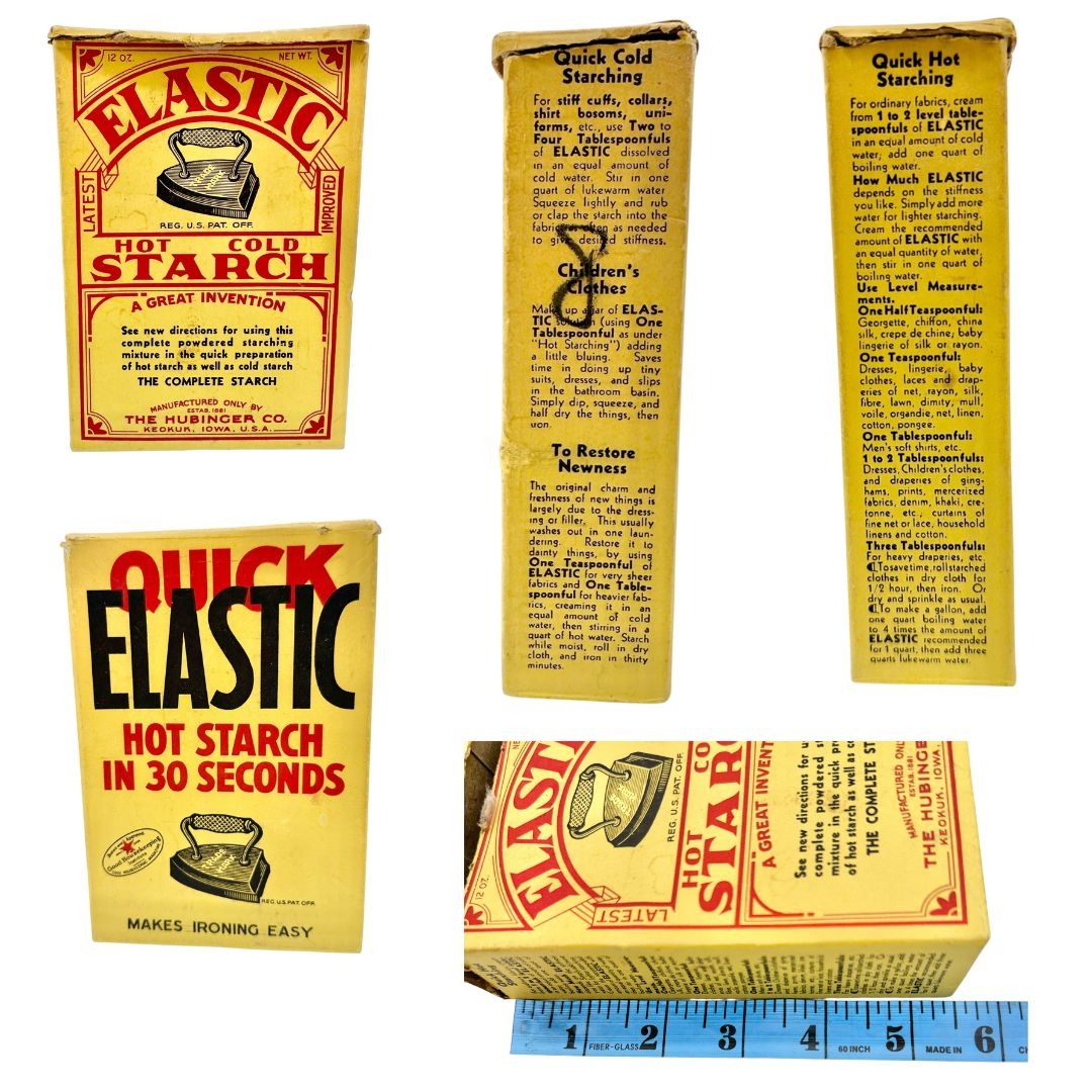 Set Of 5 Vintage Collectible Tins and Boxes Starch Tapioca Baking Powder Mustard