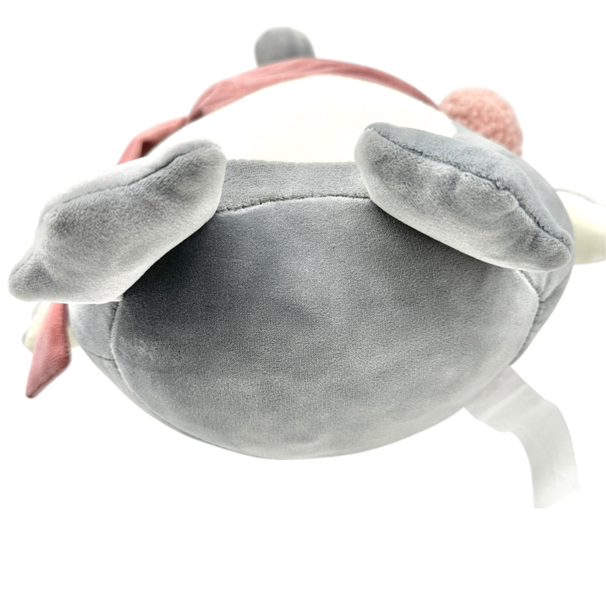 Plush Penguin With Pink Scarf and Earmuffs Gray Winter Stuffed Animal Toy 11"H