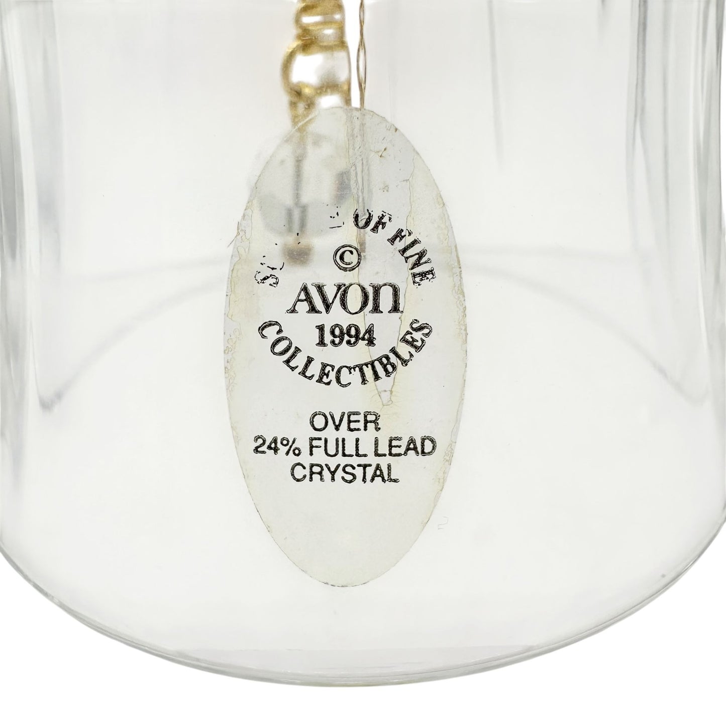Avon 1994 Frosted Glass Bell With Child Choir Boy Figure 24% Full Lead Crystal
