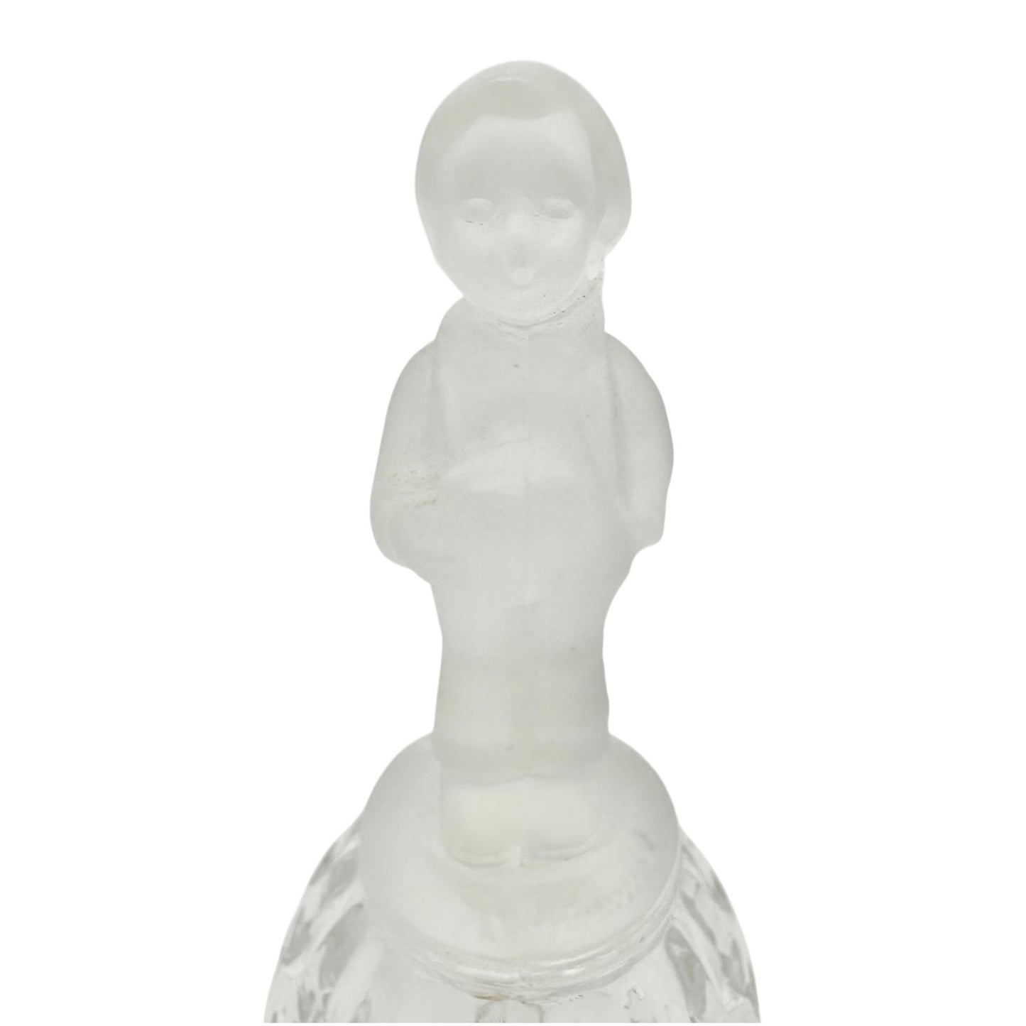 Avon 1994 Frosted Glass Bell With Child Choir Boy Figure 24% Full Lead Crystal