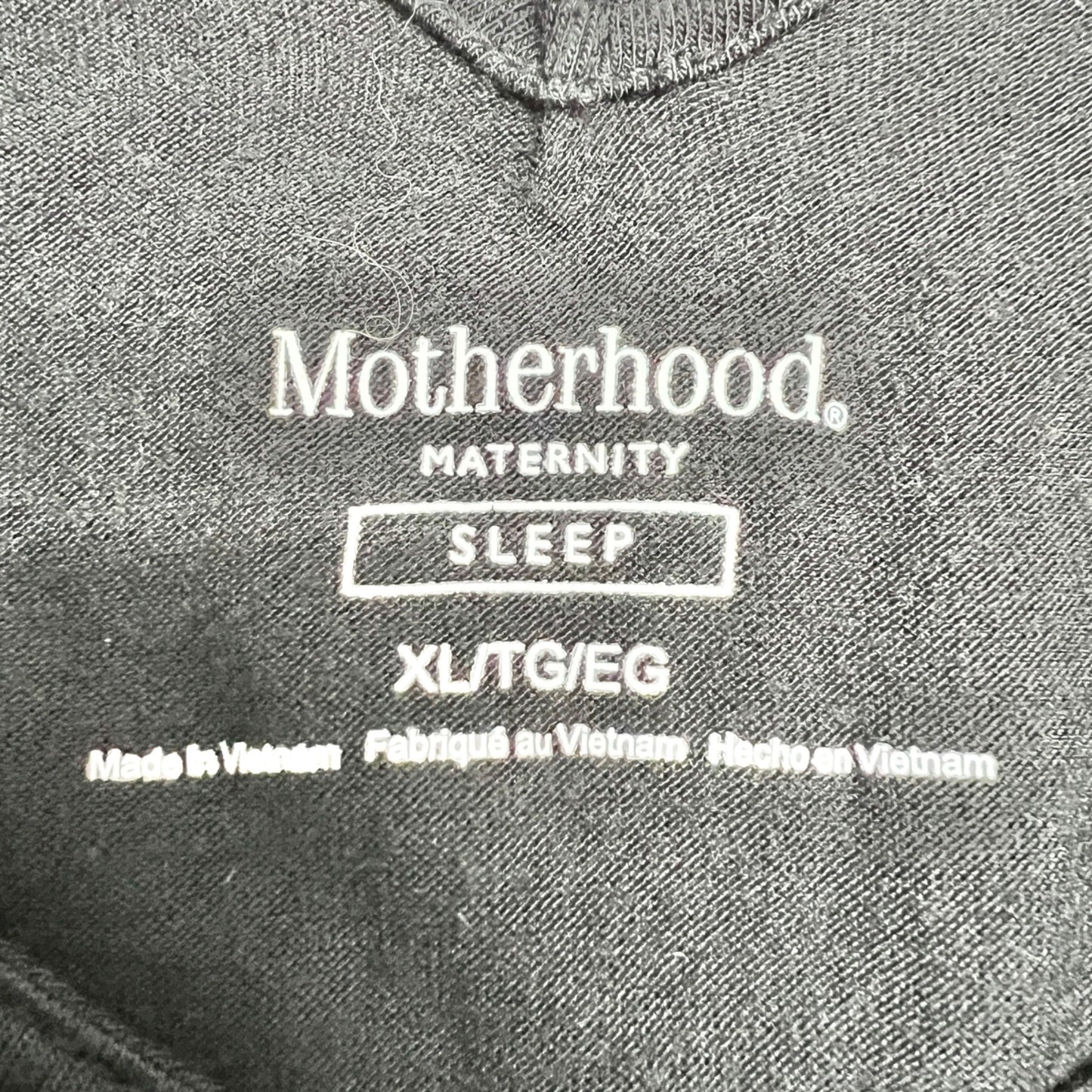 Motherhood Maternity Sleep Dress XLT Black Floral Embroidered Breastfeeding Moms