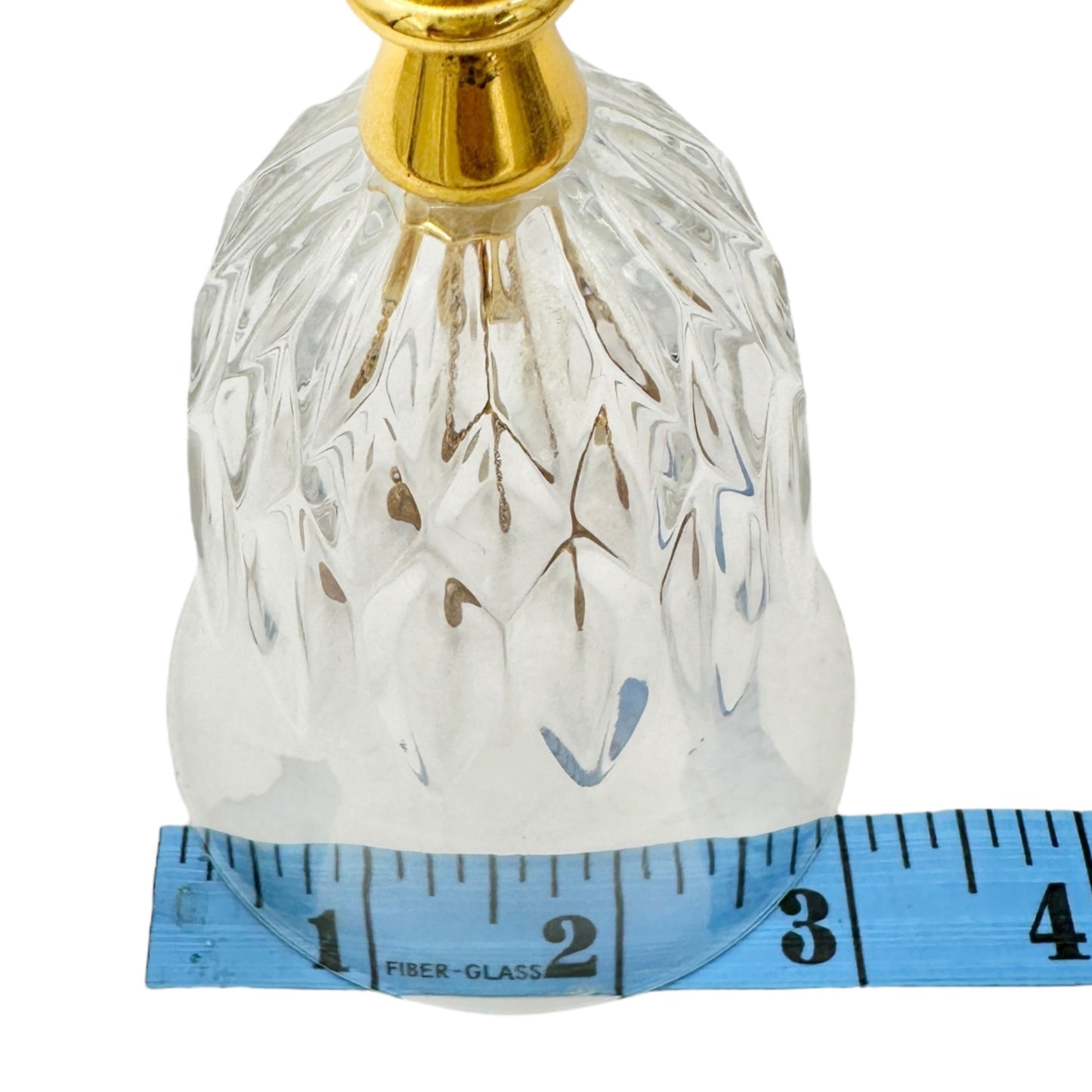 Crystal Bell 24K Gold Electroplate Handle Christmas Tree Clapper 1984 Gerity