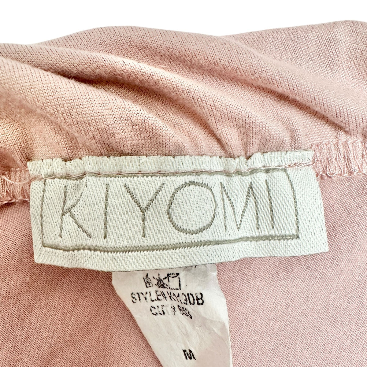 Kiyomi Midi Pencil Skirt Womens M Pink Elastic Waist Polyester Spandex Blend