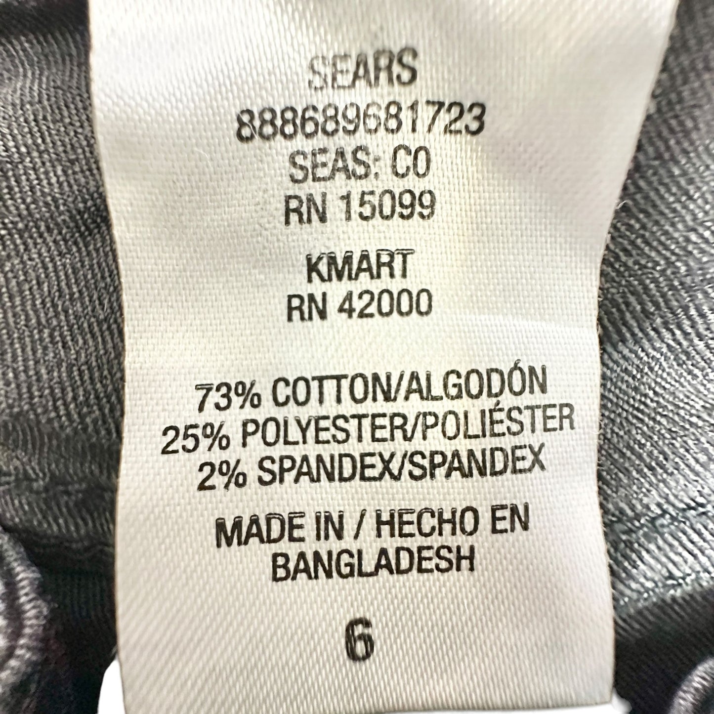 Laura Scott Jeans Womens Size 6 Classic Slim Black Cotton Blend 5 Pockets