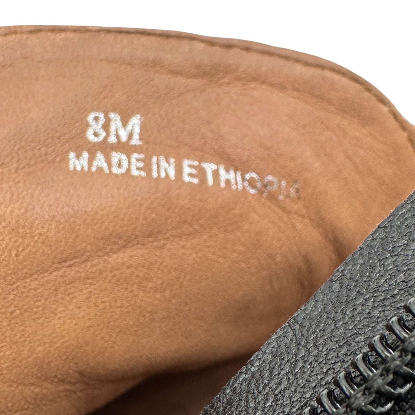 Linea Paolo Wedge Sneaker Womens Size 8M Black Perforated Leather Side Zip