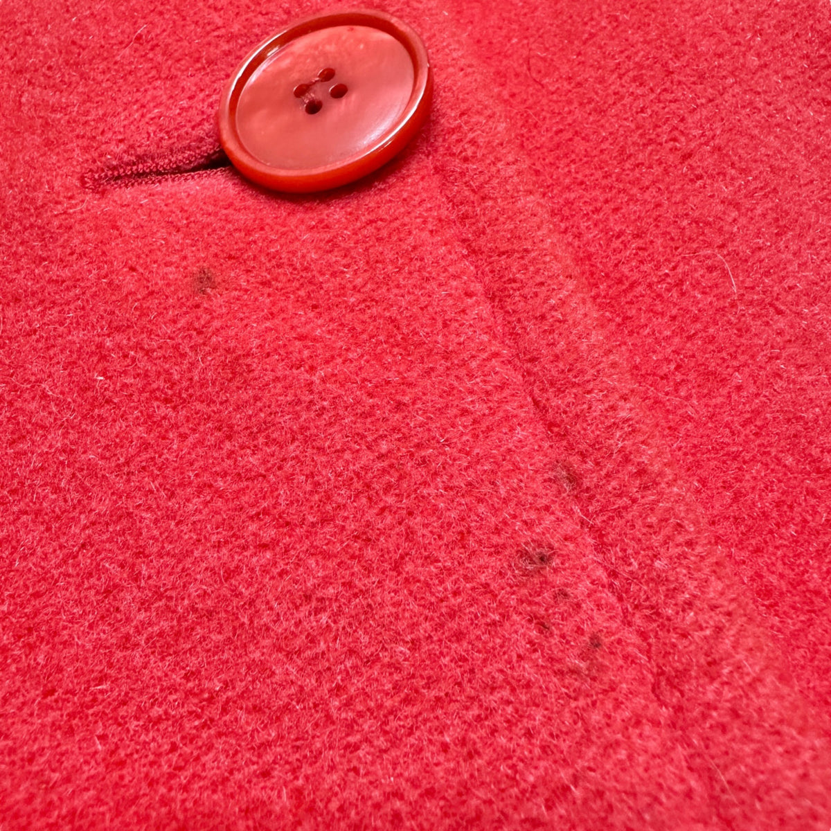 Luisa Spagnoli Vintage Coat Womens Size S Red Wool Pockets LS Made In Italy