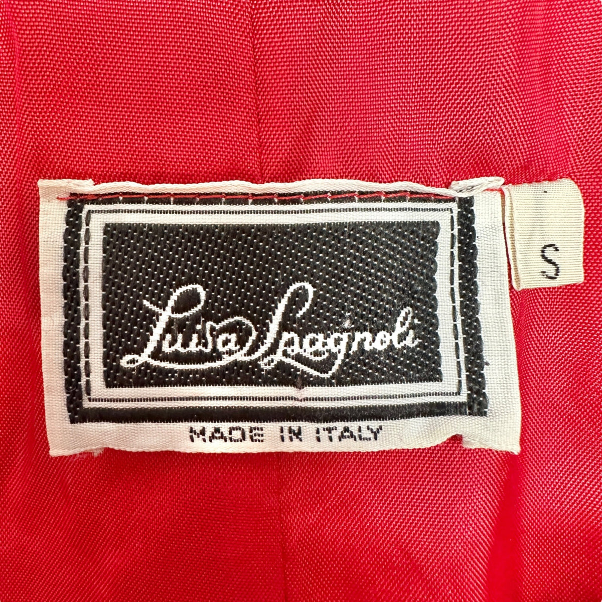 Luisa Spagnoli Vintage Coat Womens Size S Red Wool Pockets LS Made In Italy
