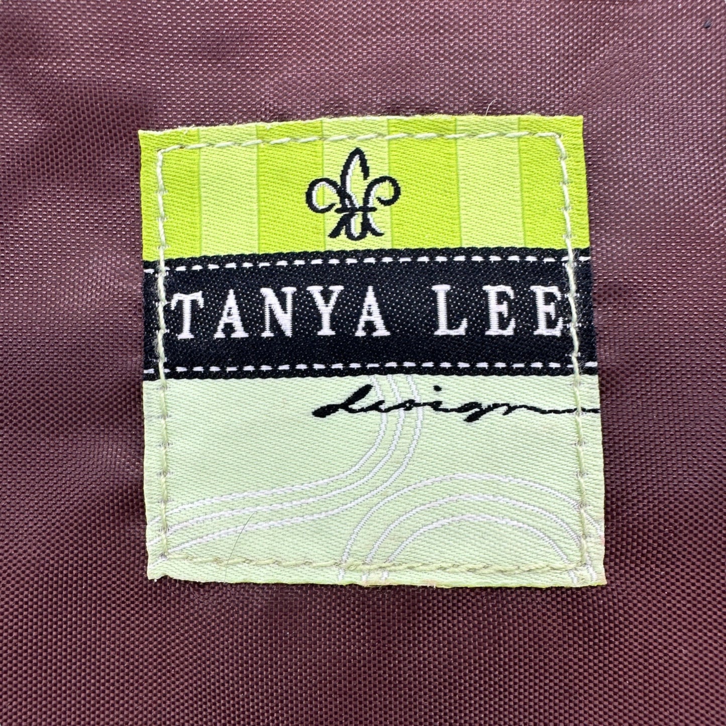 Tanya Lee Quilted Floral Zippered Pouch Make Up Travel Bag Pink Brown 6.5 x 9.5