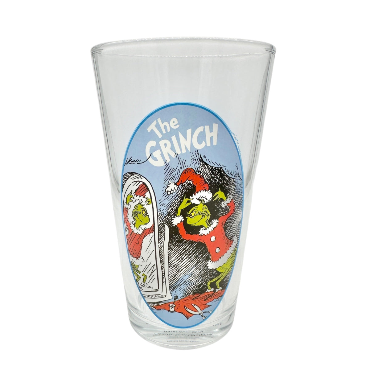 The Grinch Glass Tumbler 12 Oz Dr. Seuss Design Vandor LLC Christmas Cheer