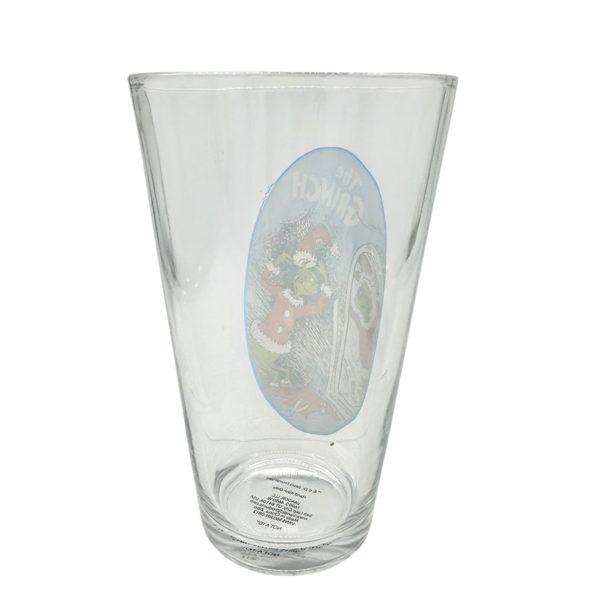 The Grinch Glass Tumbler 12 Oz Dr. Seuss Design Vandor LLC Christmas Cheer