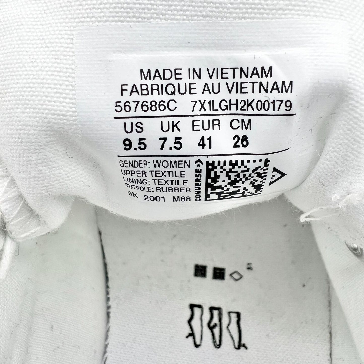 Converse All Star 9.5 White Canvas Espadrille Low Shoes