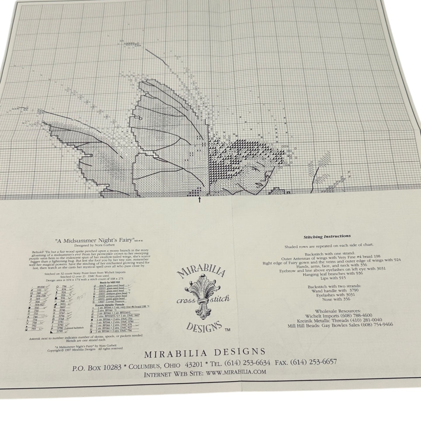 Mirabilia Designs A MIDSUMMER NIGHTS FAIRY Cross Stitch Pattern By Nora Corbett