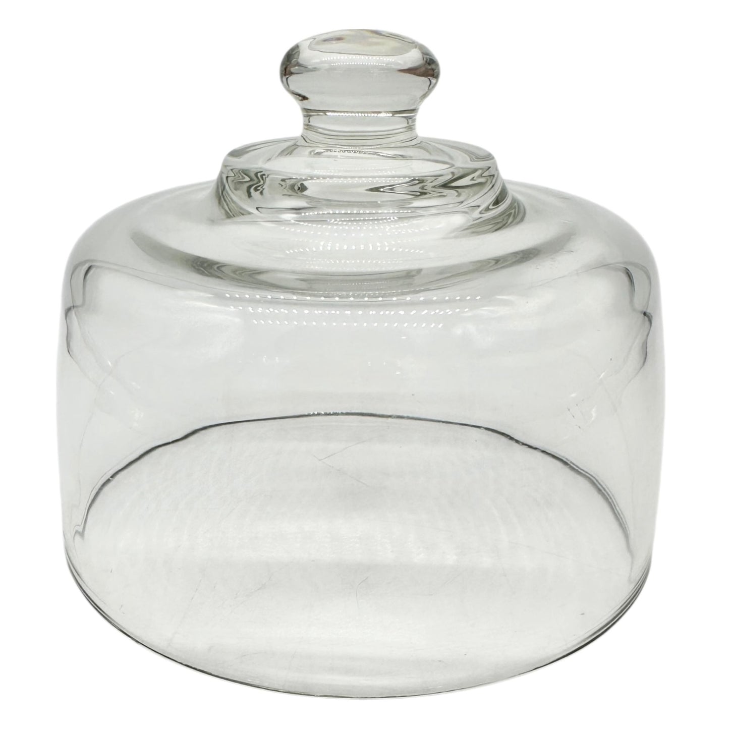 Clear Glass Dome Pastry Cover With Knob Handle 6 Inches Diameter