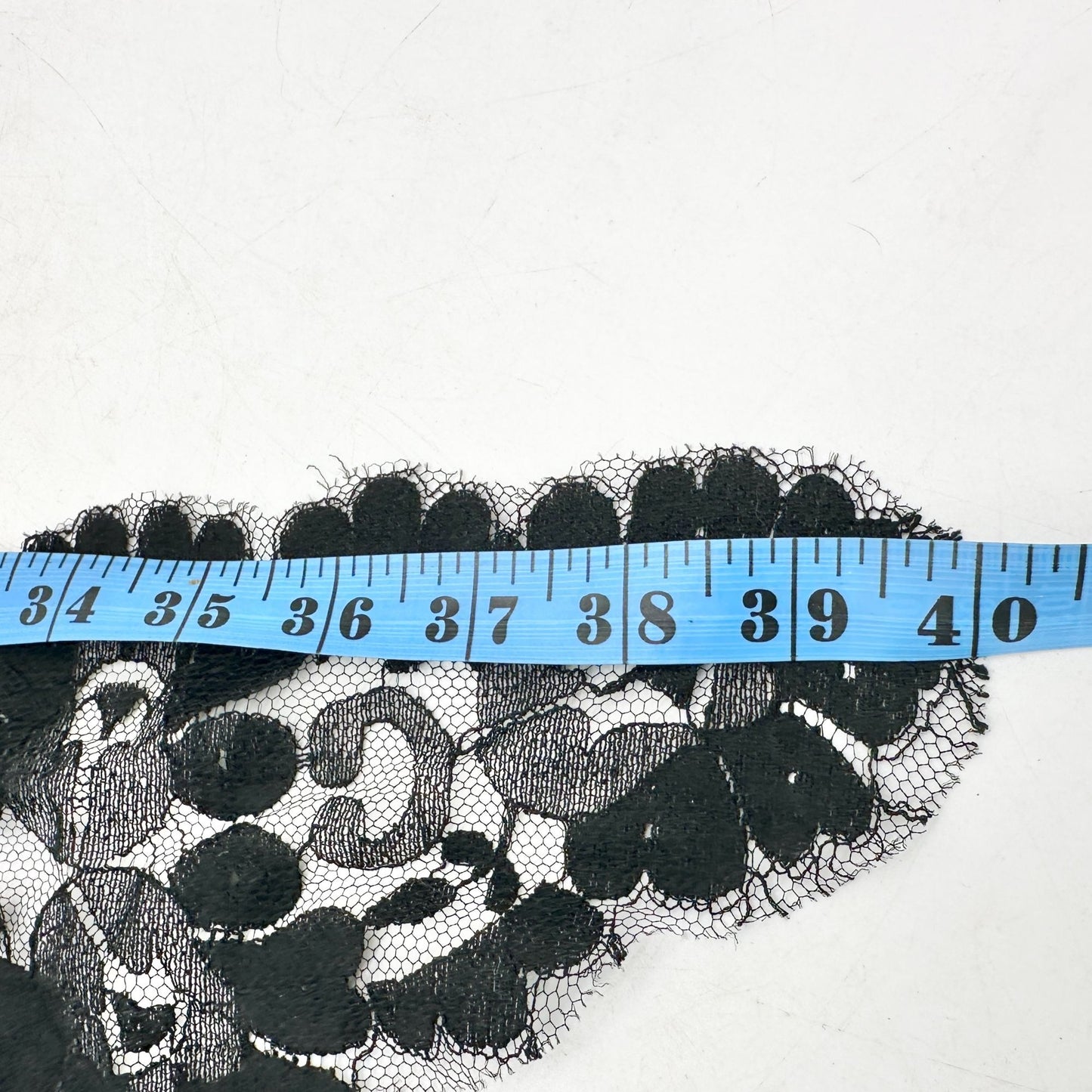 Vintage Black Floral Lace Triangle Scarf Shawl Long Sheer Mesh Fabric Elegant