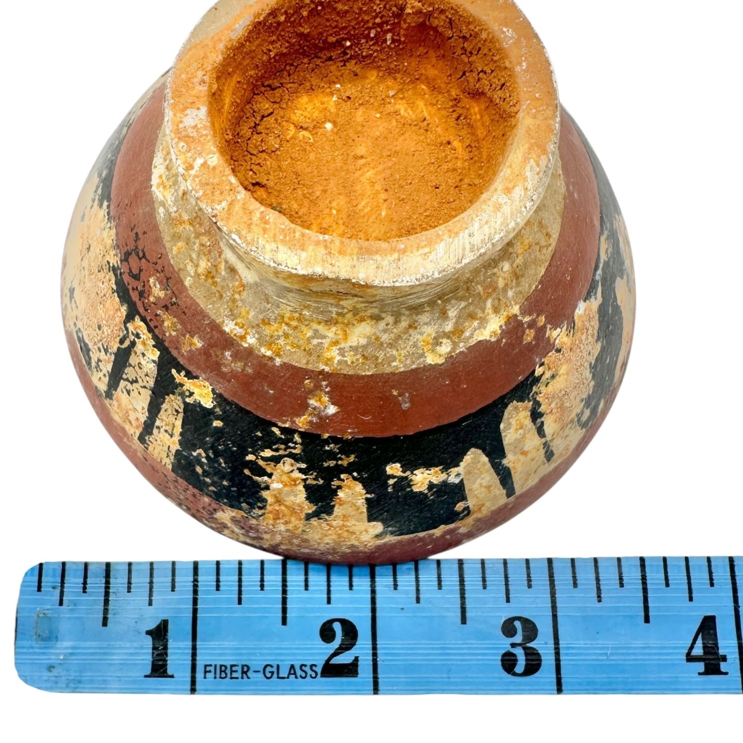 Vintage Replica of Antique Primitive Handmade Clay Bowls Geometric Design