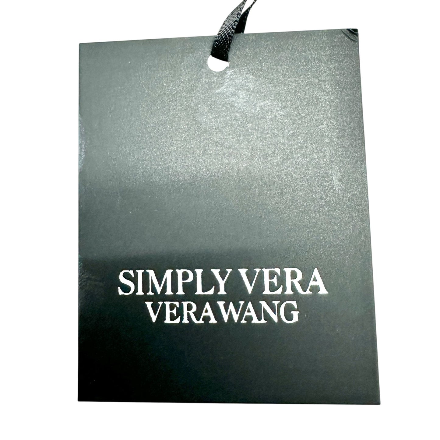 Simply Vera Vera Wang Dress Womens M White Beige Floral Print Ruffled Chiffon LS