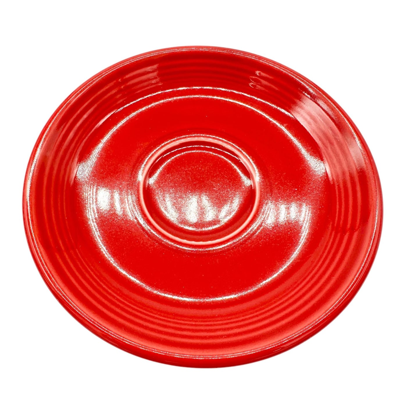 Fiesta Homer Laughlin Saucer Plate Vibrant Red Ceramic Lead-Free USA Made