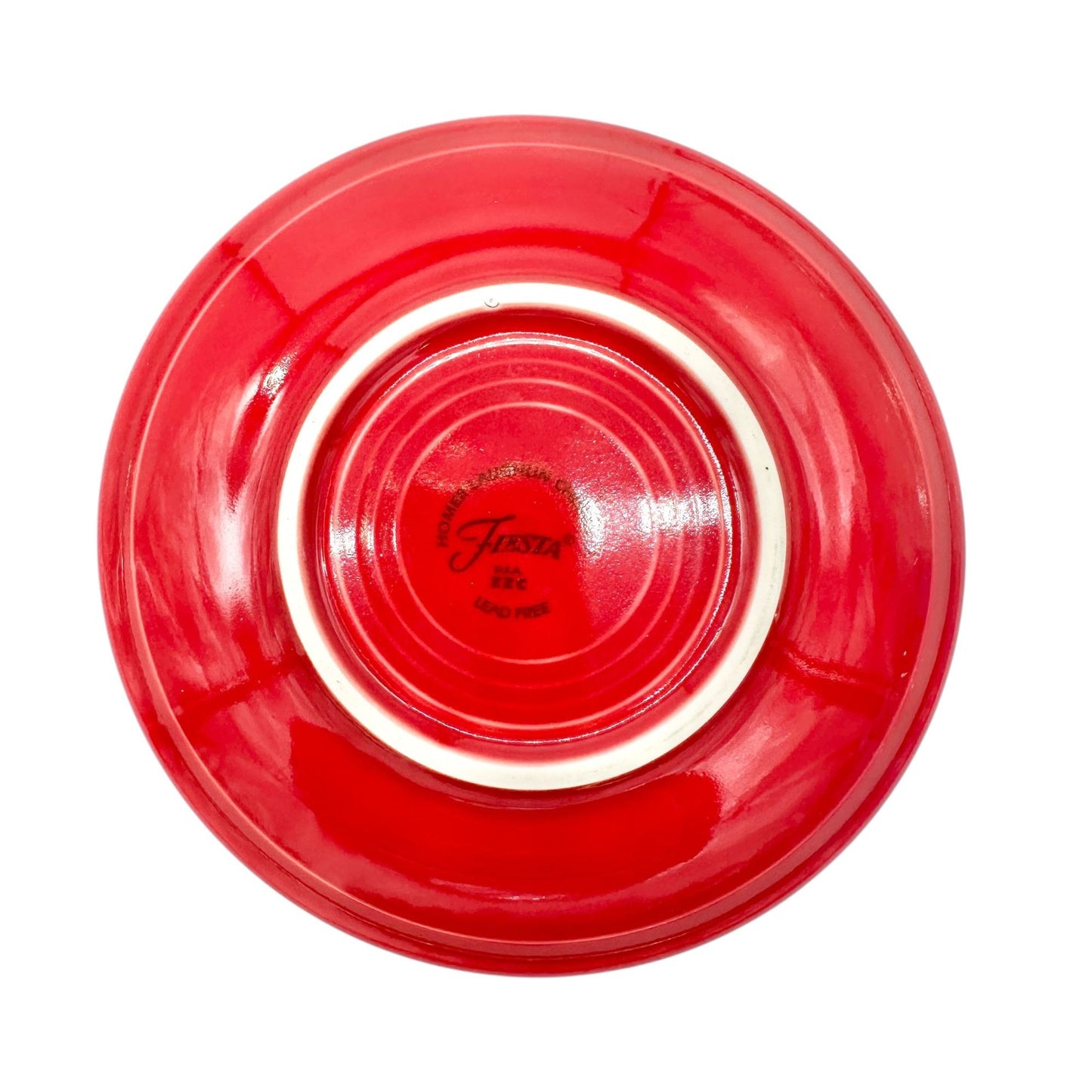 Fiesta Homer Laughlin Saucer Plate Vibrant Red Ceramic Lead-Free USA Made