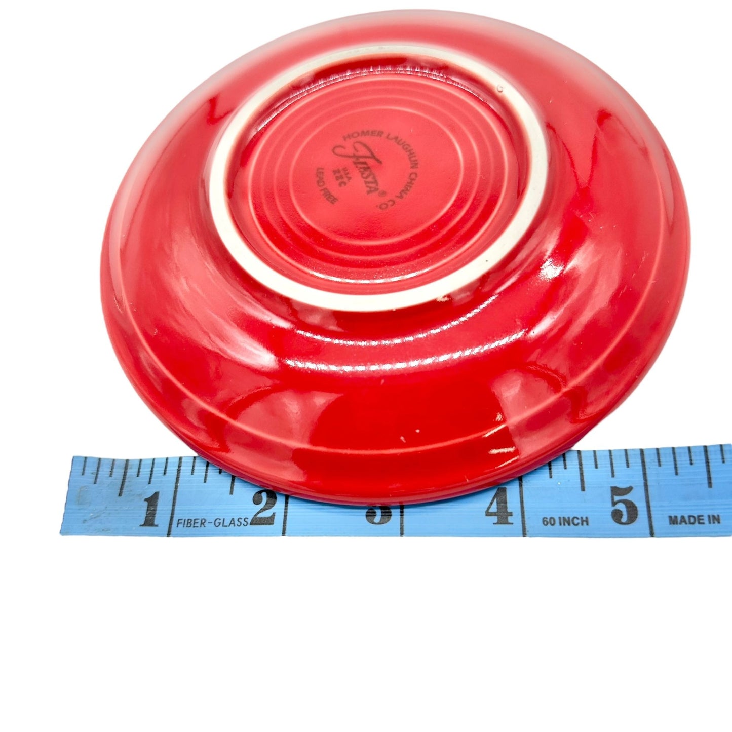 Fiesta Homer Laughlin Saucer Plate Vibrant Red Ceramic Lead-Free USA Made