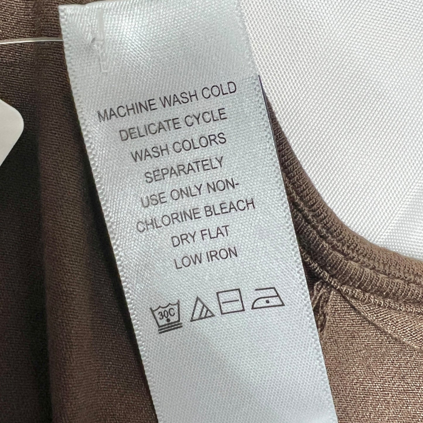 Swimsuits For All Cover-Up Dress 18/20 Brown Drawstring Waist Lace Hem Side Slit