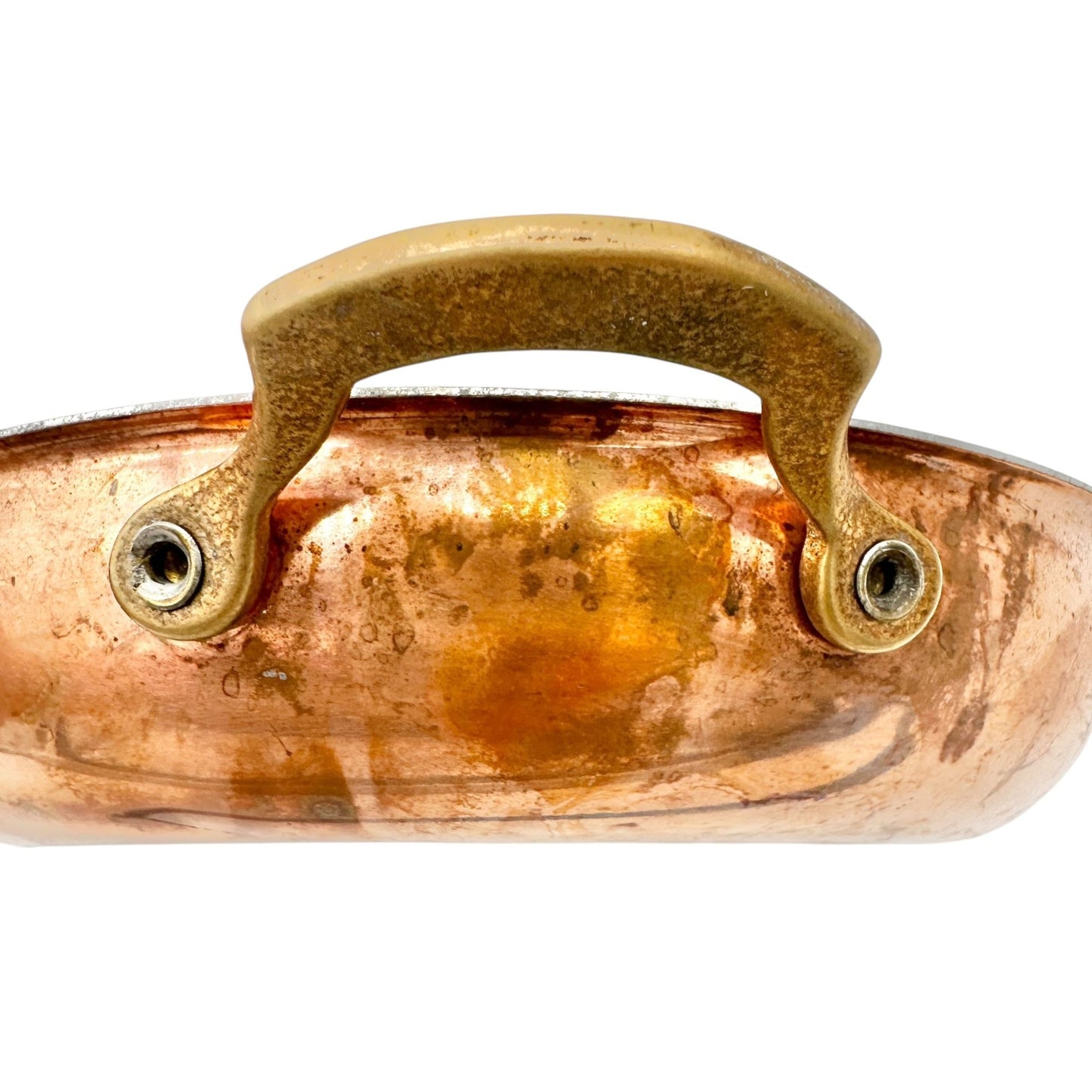 Vintage Copper and Aluminum 2 Handled Pan Rustic Kitchen Cookware 6" Diameter