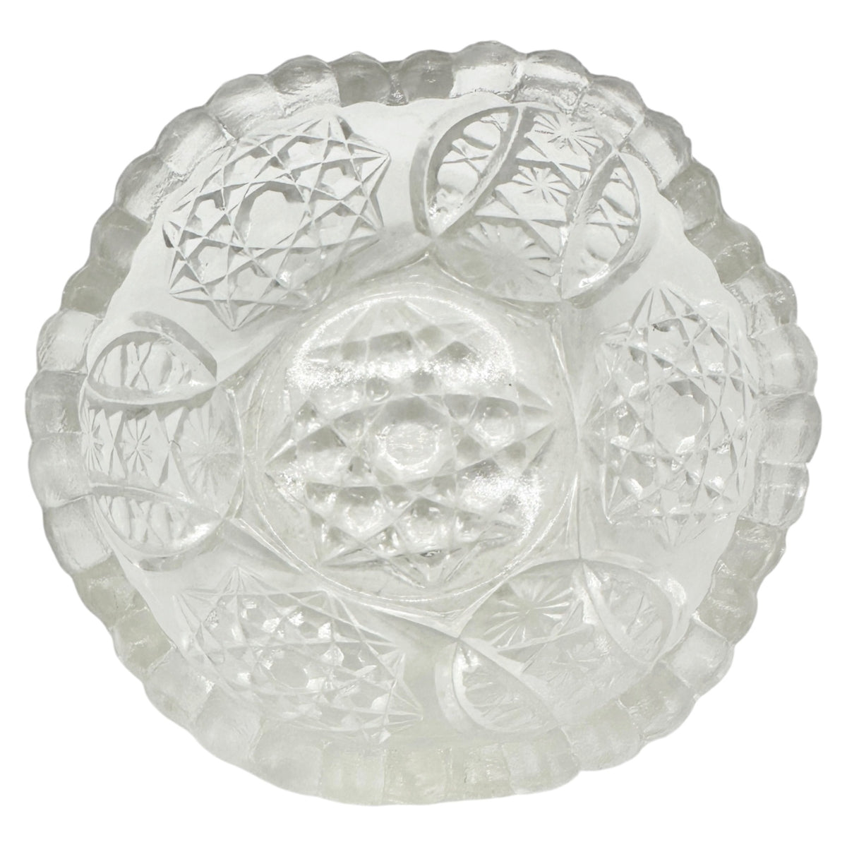Oval Star Crystal No 300 Berry Bowl 11 pc Set Textured Vintage Childs Tableware