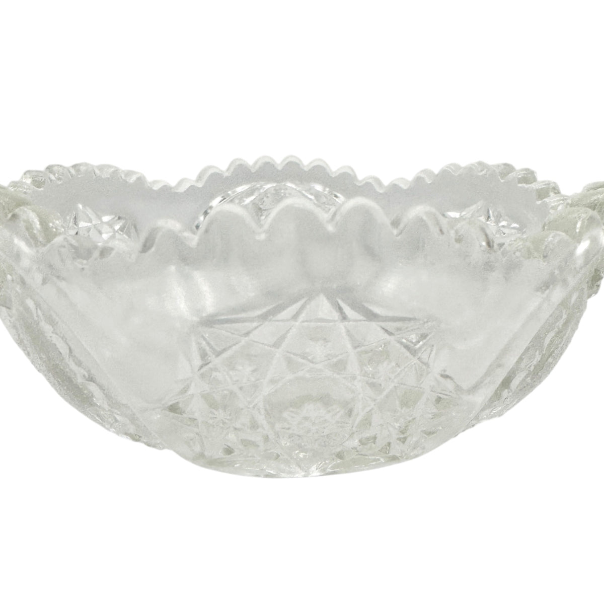 Oval Star Crystal No 300 Berry Bowl 11 pc Set Textured Vintage Childs Tableware