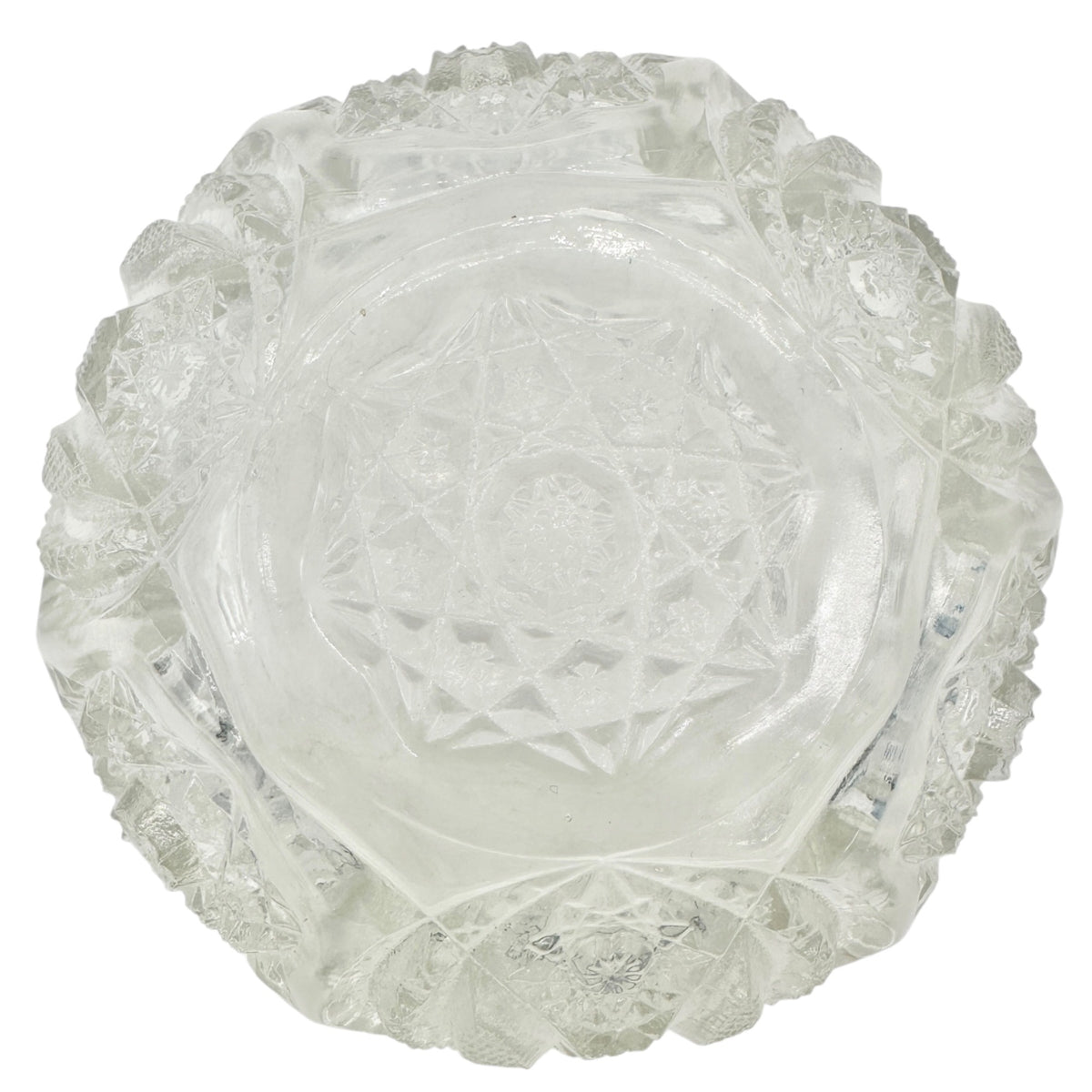 Oval Star Crystal No 300 Berry Bowl 11 pc Set Textured Vintage Childs Tableware