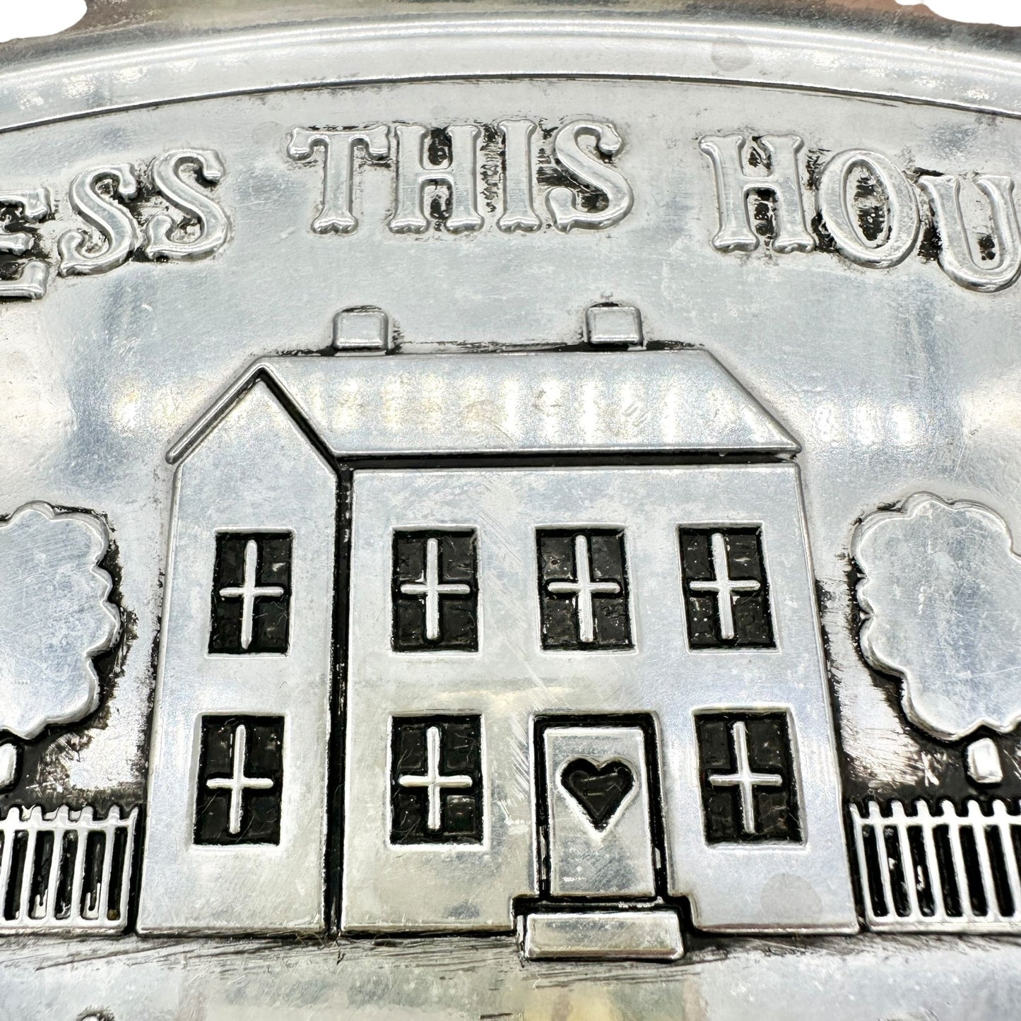 Vintage Wilton Metal Tray Bless This House Metal Serving Dish